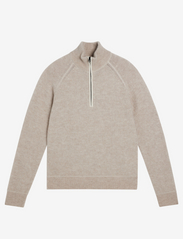 Wilton Half Zip Sweater - OYSTER GRAY