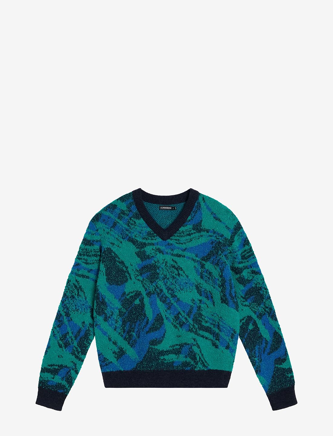 J. Lindeberg Trestle Jacquard V neck knitwear shop at Booztlet