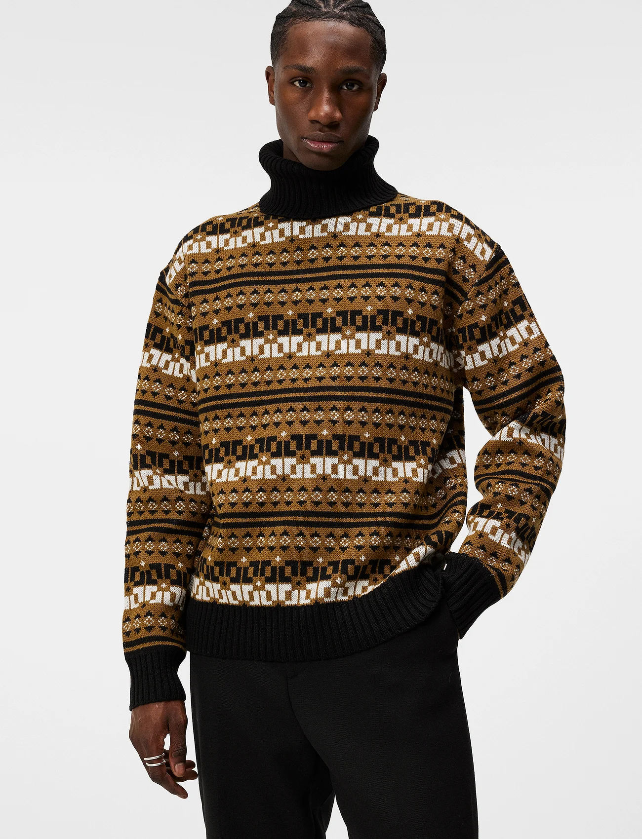 J. Lindeberg - Bearclaw Turtle Neck Sweater - džemperi ar augstu apkakli - butternut - 1