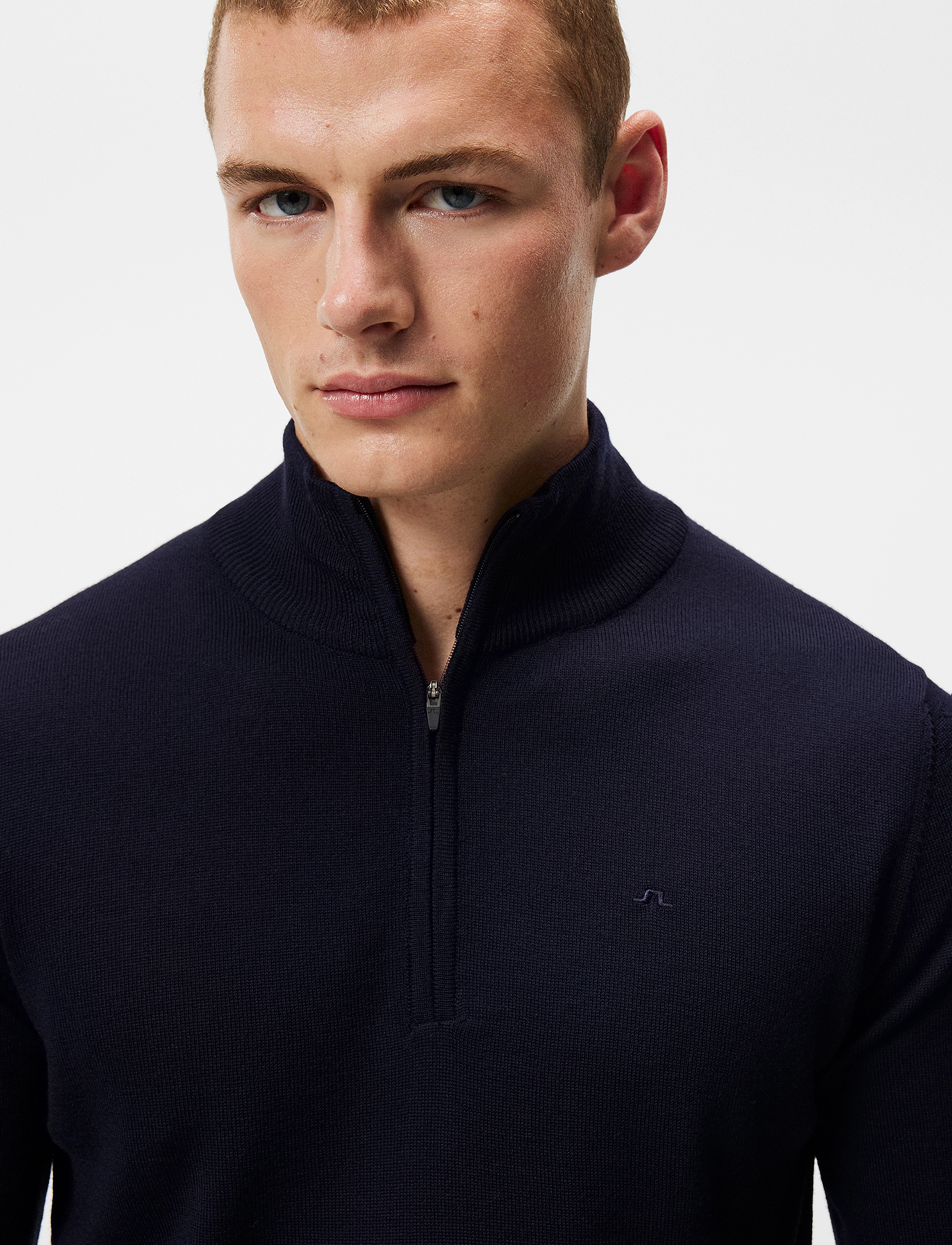 J. Lindeberg - Kiyan Quarter Zip Sweater - jl navy - 4