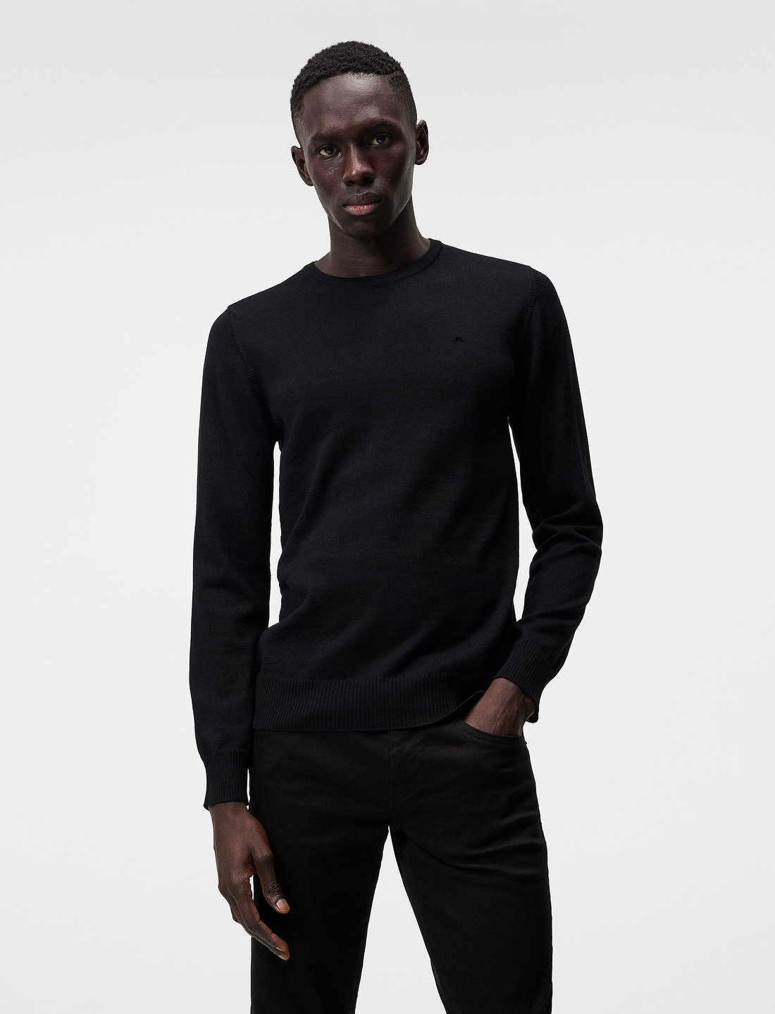 J. Lindeberg - Lyle Merino Crew Neck Sweater - rundhalsad - black - 0