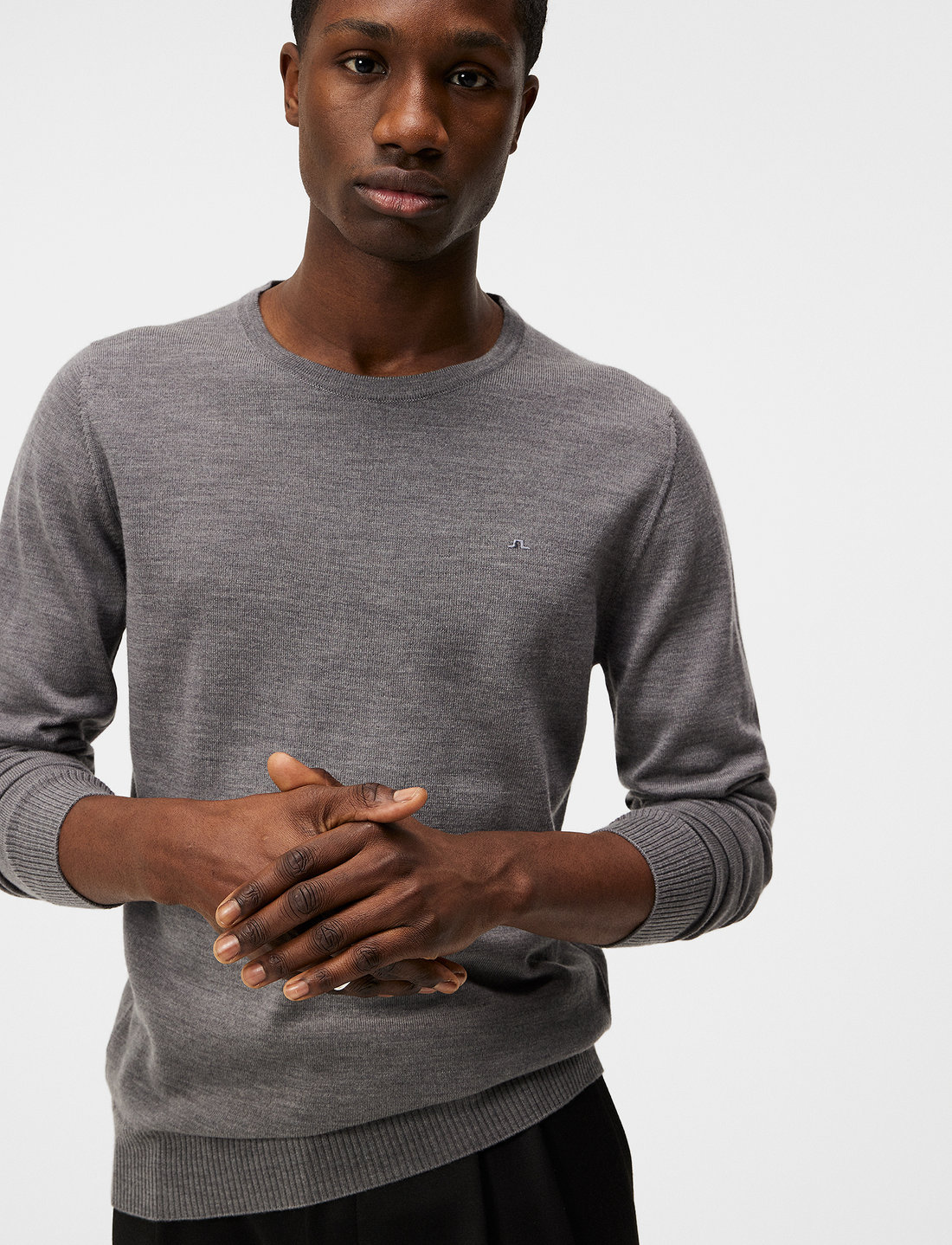 J. Lindeberg - Lyle Merino Crew Neck Sweater - rundhalsad - grey melange - 5