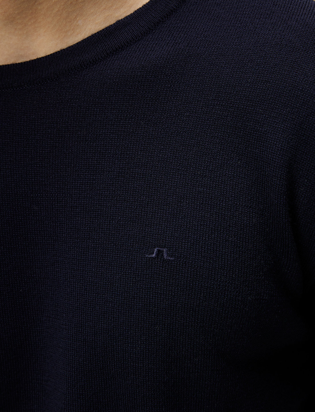 J. Lindeberg - Lyle Merino Crew Neck Sweater - pyöreäaukkoiset - navy - 4