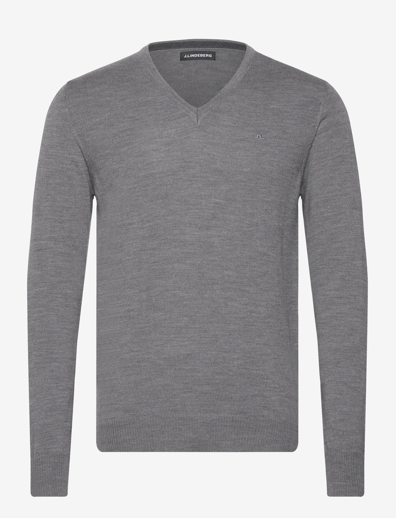 J. Lindeberg - Lymann Merino V-neck Sweater - v-kaelusega kudumid - grey melange - 1