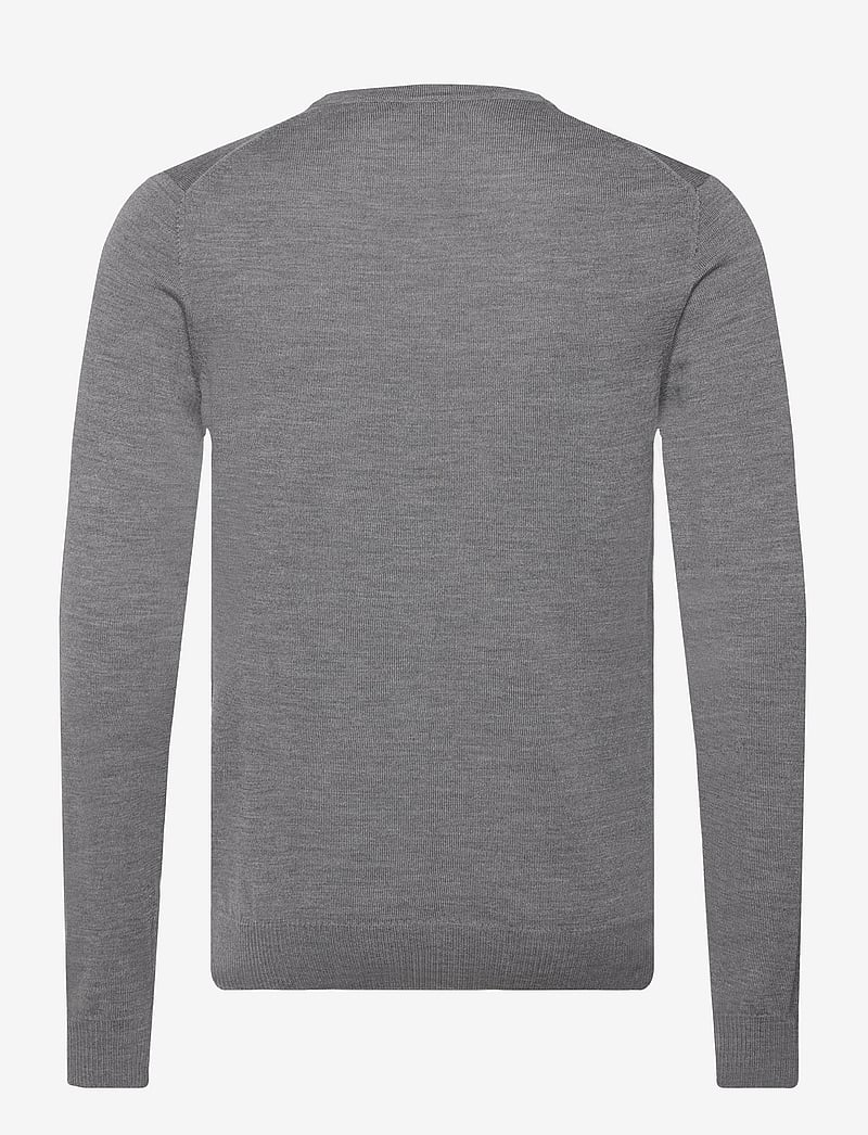 J. Lindeberg - Lymann Merino V-neck Sweater - v-kaelusega kudumid - grey melange - 2