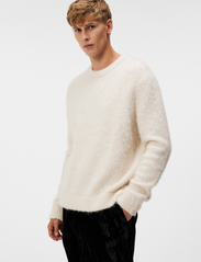 J. Lindeberg - Harold Hairy Knit Crew - knitted round necks - cloud white - 1