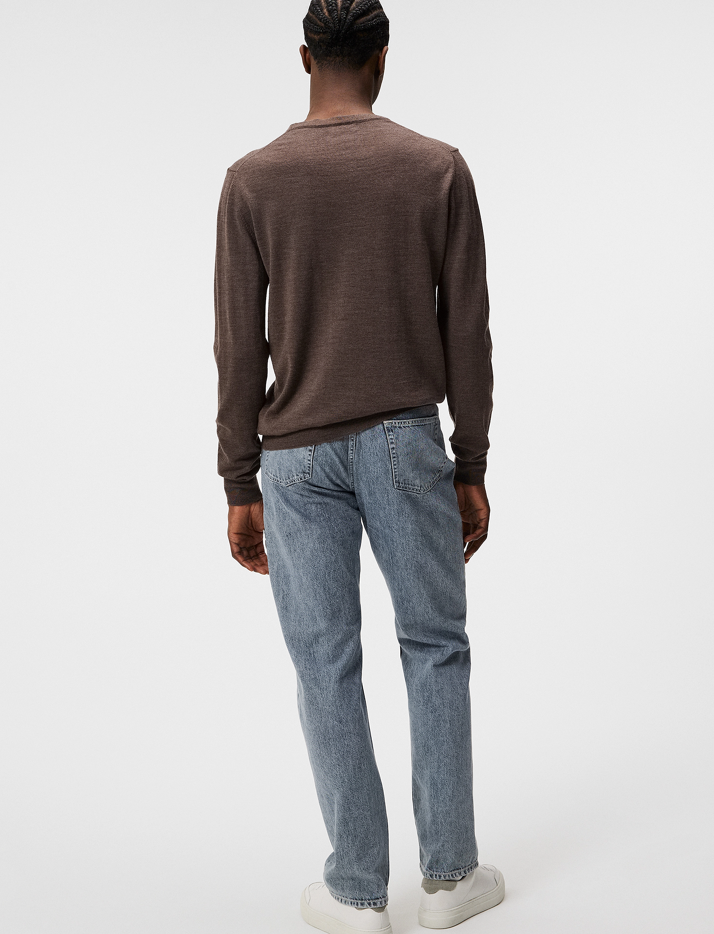J. Lindeberg - Lyle Light Merino Sweater - walnut melange - 3