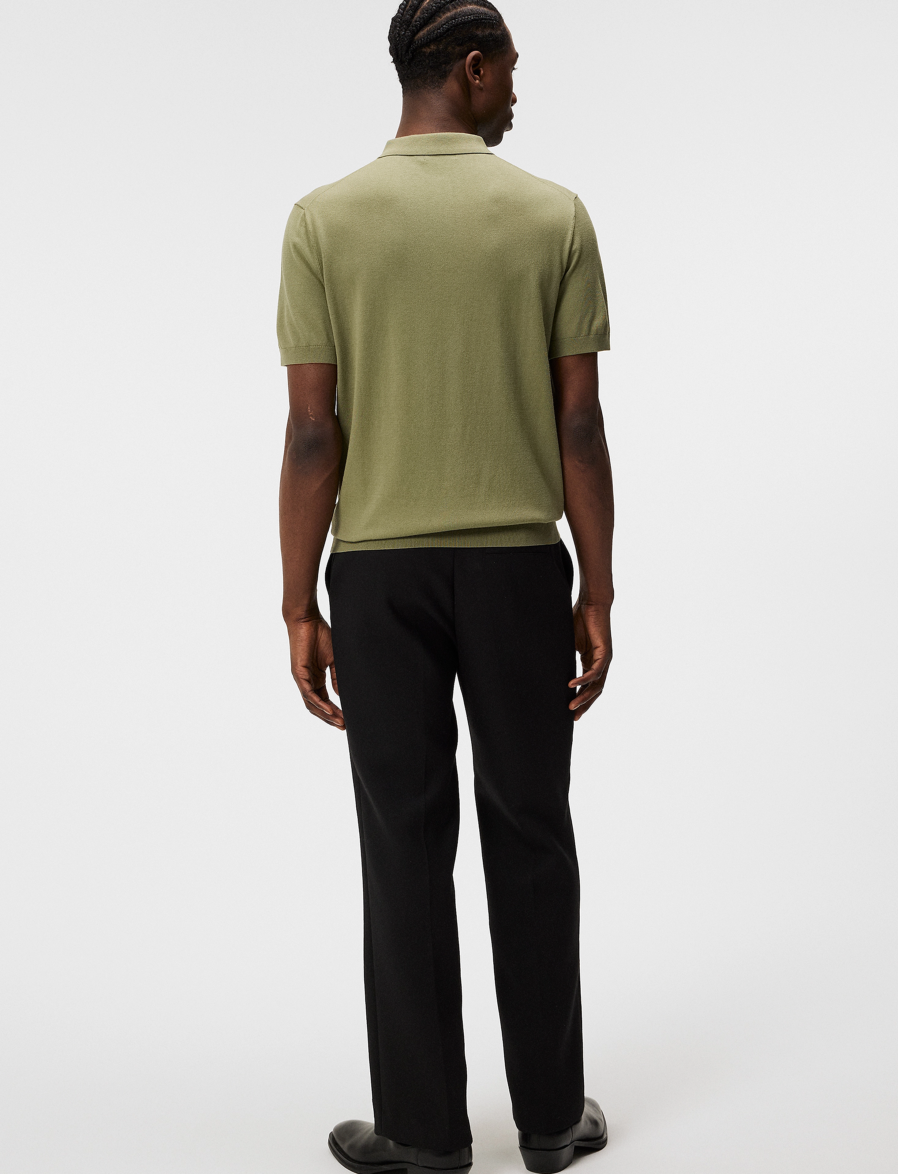 J. Lindeberg - Ridge Rayon Silk Polo - oil green - 2