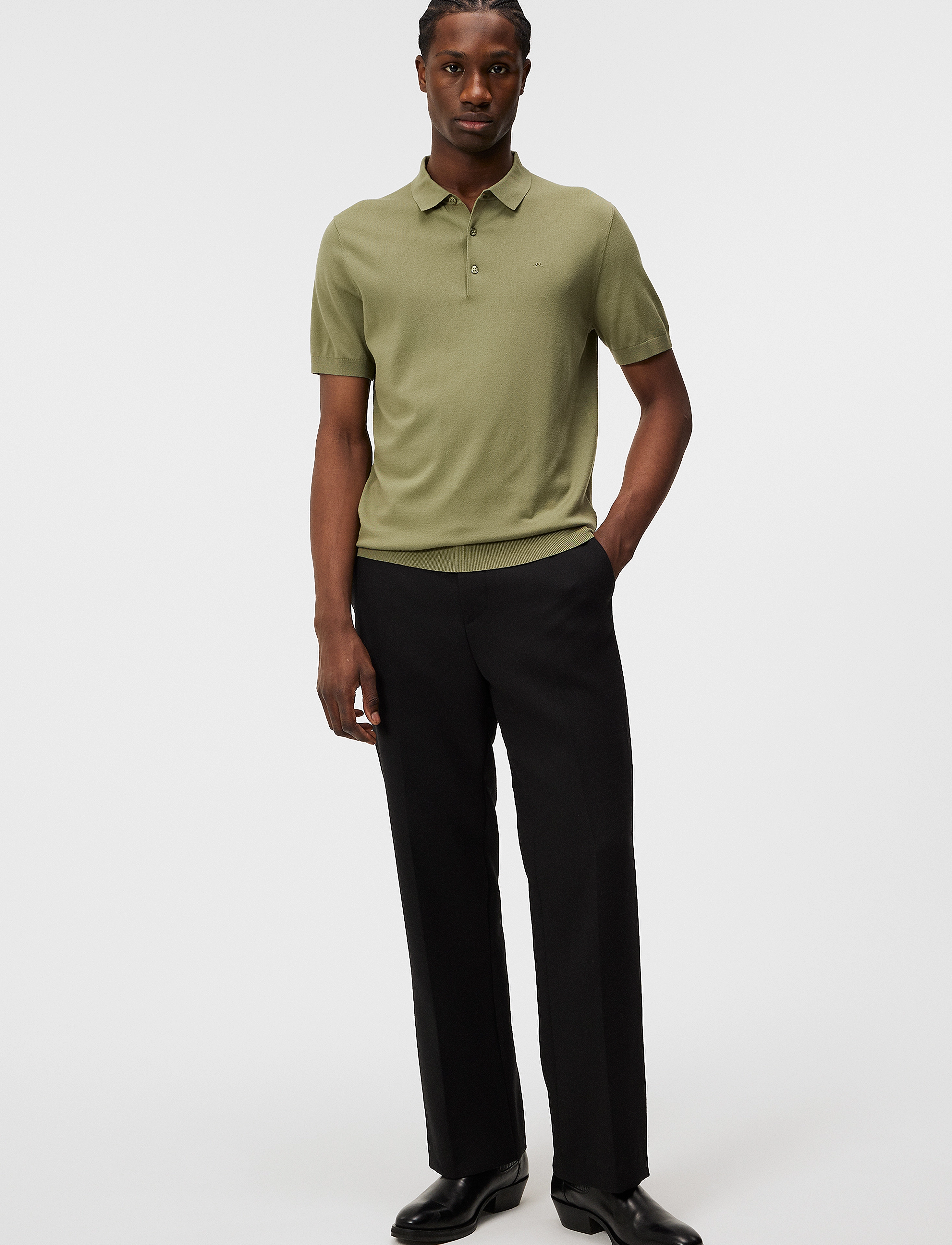 J. Lindeberg - Ridge Rayon Silk Polo - oil green - 4