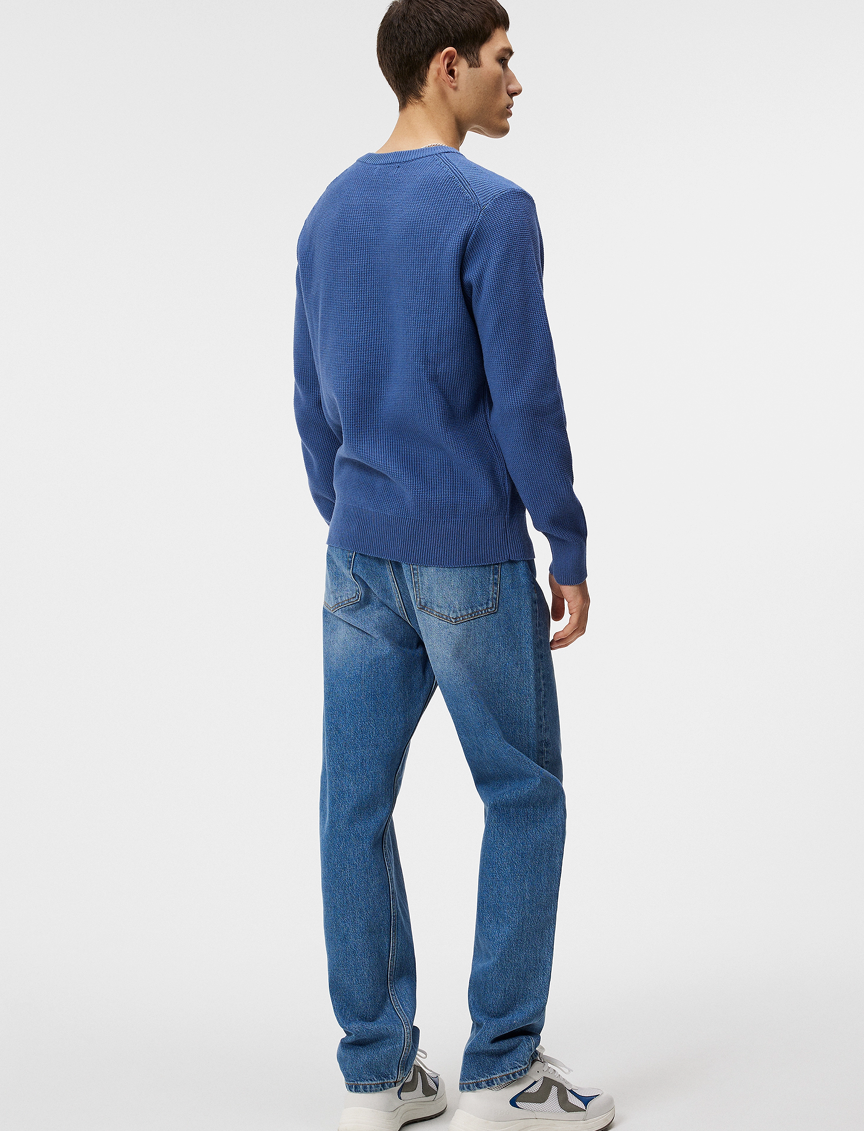 J. Lindeberg - Arthur Knit Org Cotton - bijou blue - 3