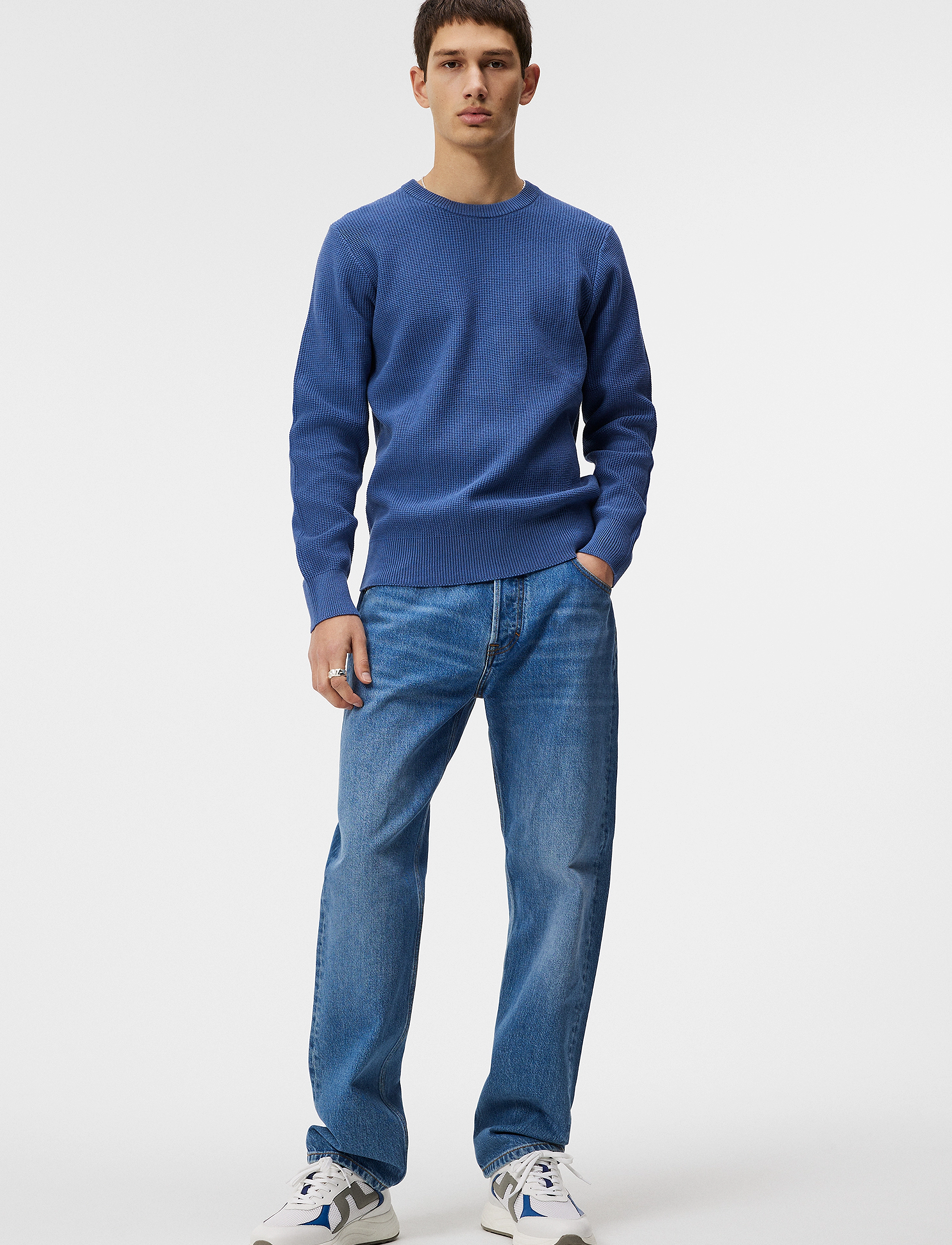 J. Lindeberg - Arthur Knit Org Cotton - bijou blue - 4