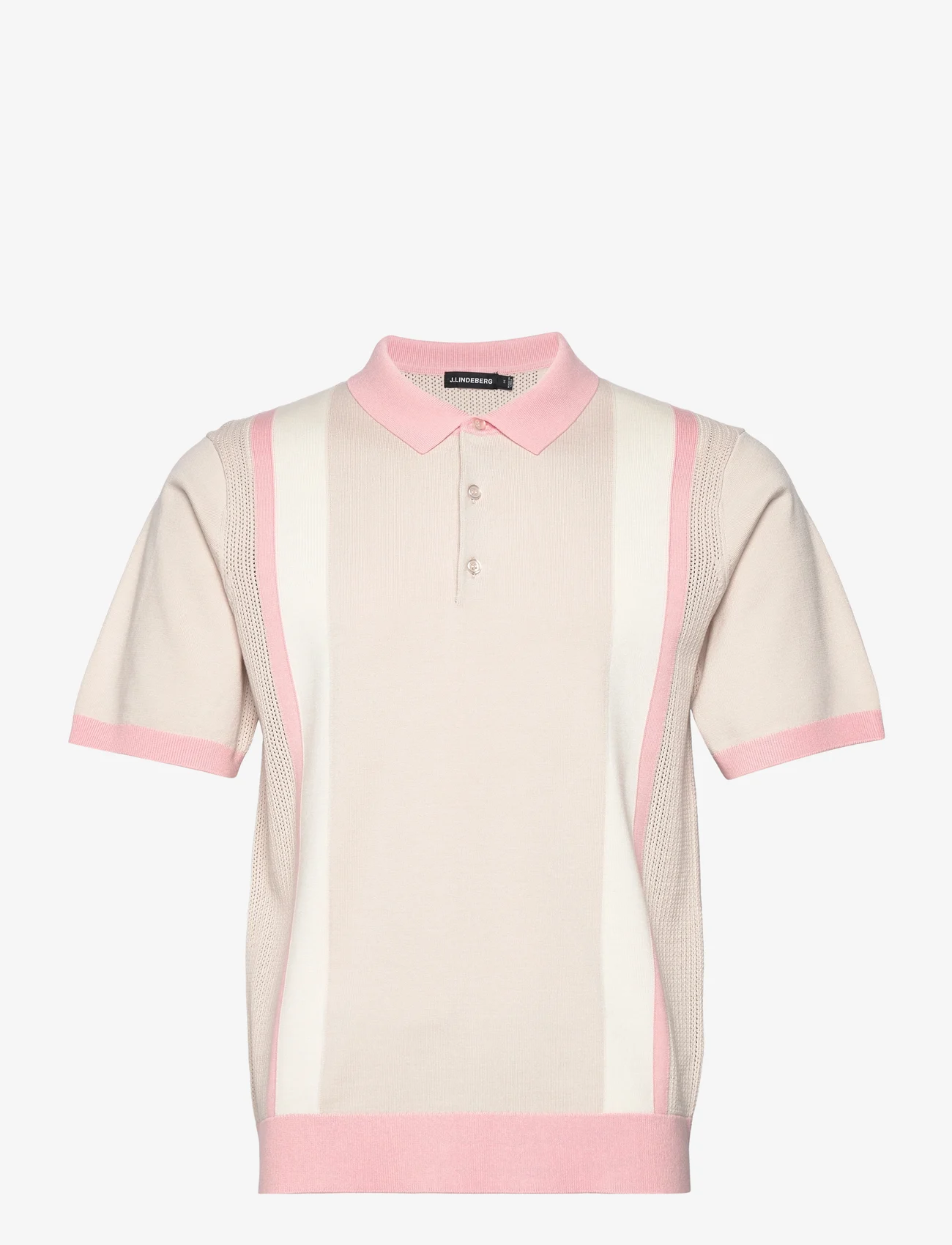 J. Lindeberg - Reymond Stripe Polo - nordisk stil - moonbeam - 1