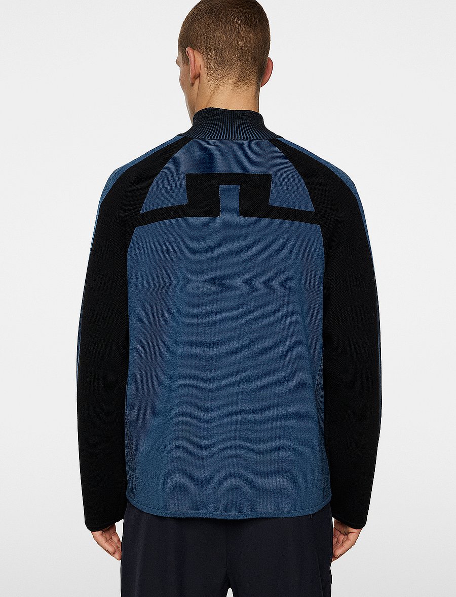 J. Lindeberg - Tim Tech Knit Quarter Zip - pullover mit halbem reißverschluss - key largo - 3