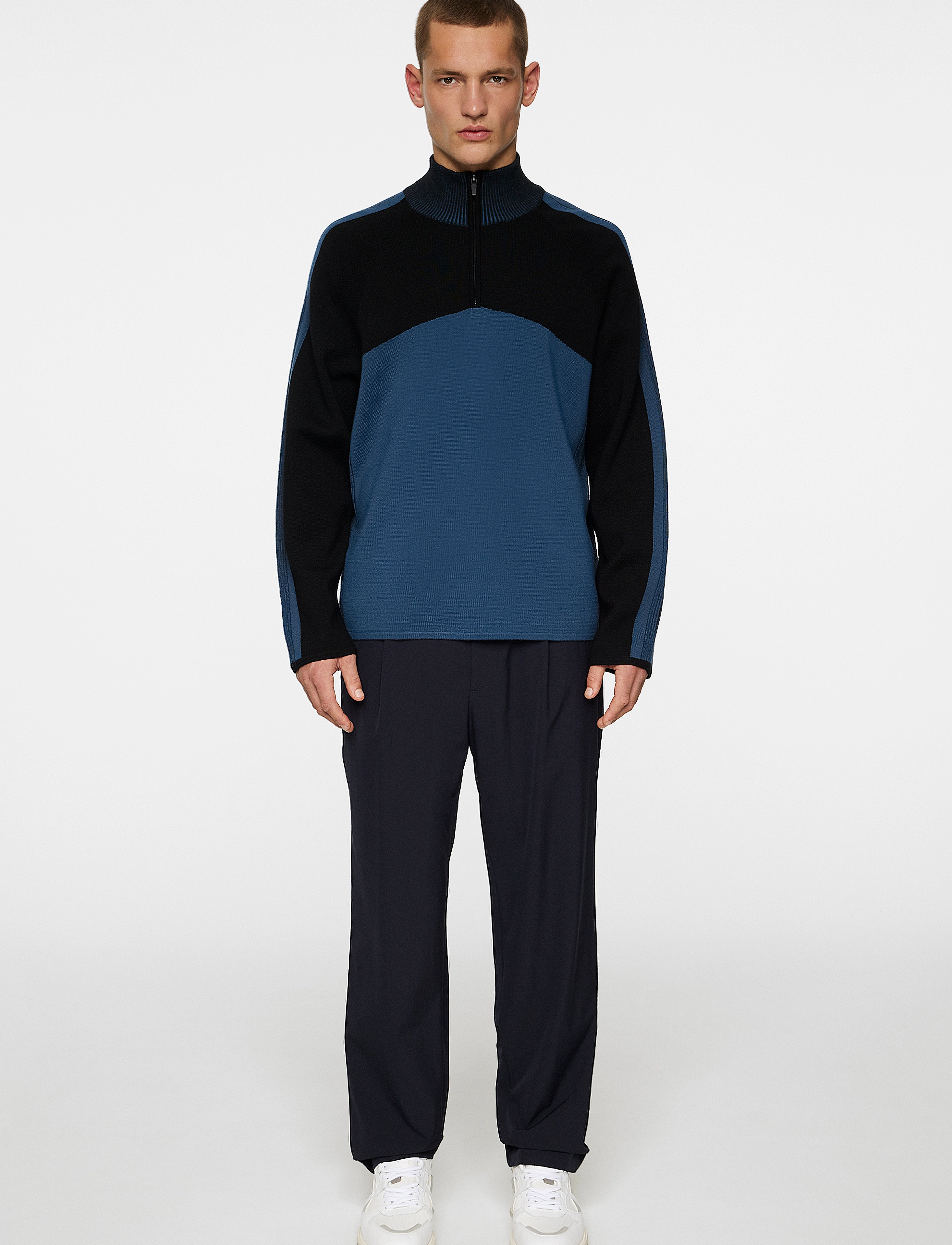 J. Lindeberg - Tim Tech Knit Quarter Zip - pullover mit halbem reißverschluss - key largo - 4