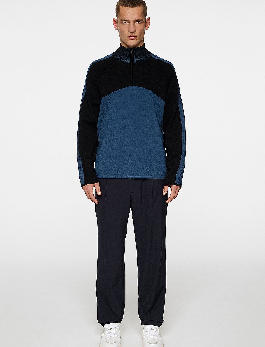 J. Lindeberg - Tim Tech Knit Quarter Zip - pullover mit halbem reißverschluss - key largo - 4
