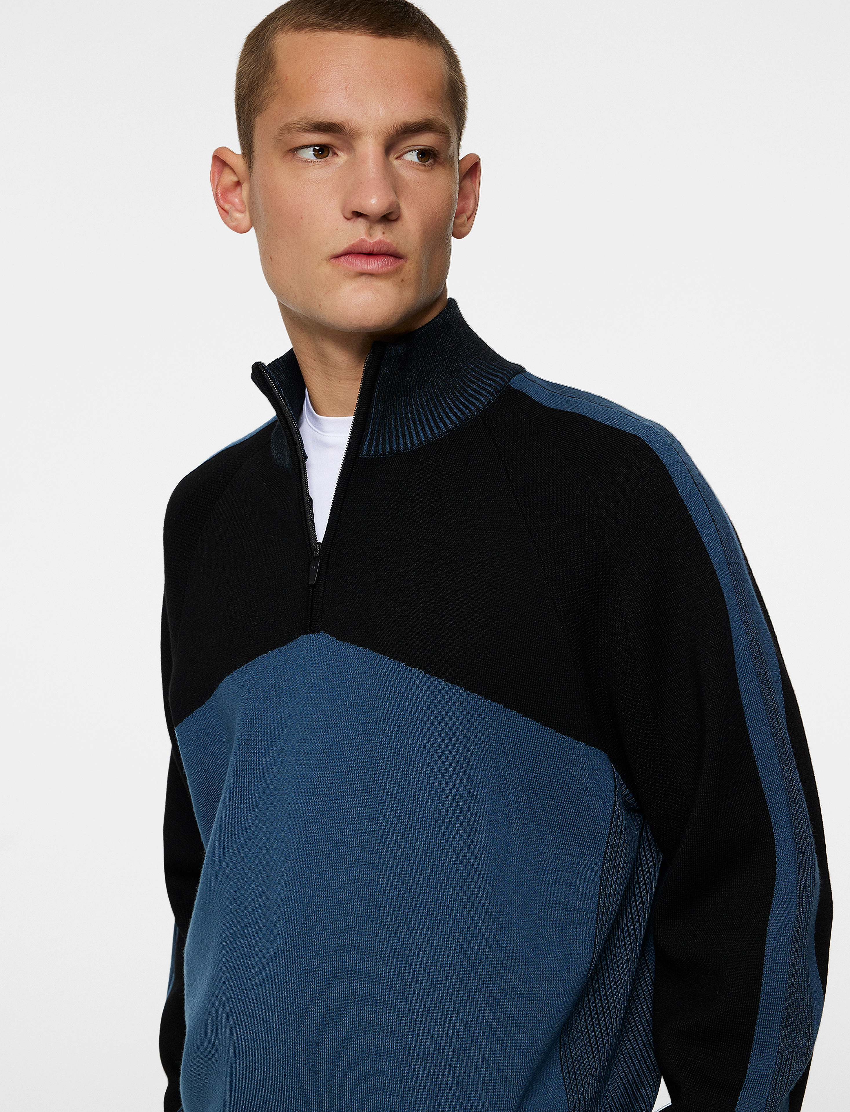 J. Lindeberg - Tim Tech Knit Quarter Zip - pullover mit halbem reißverschluss - key largo - 5