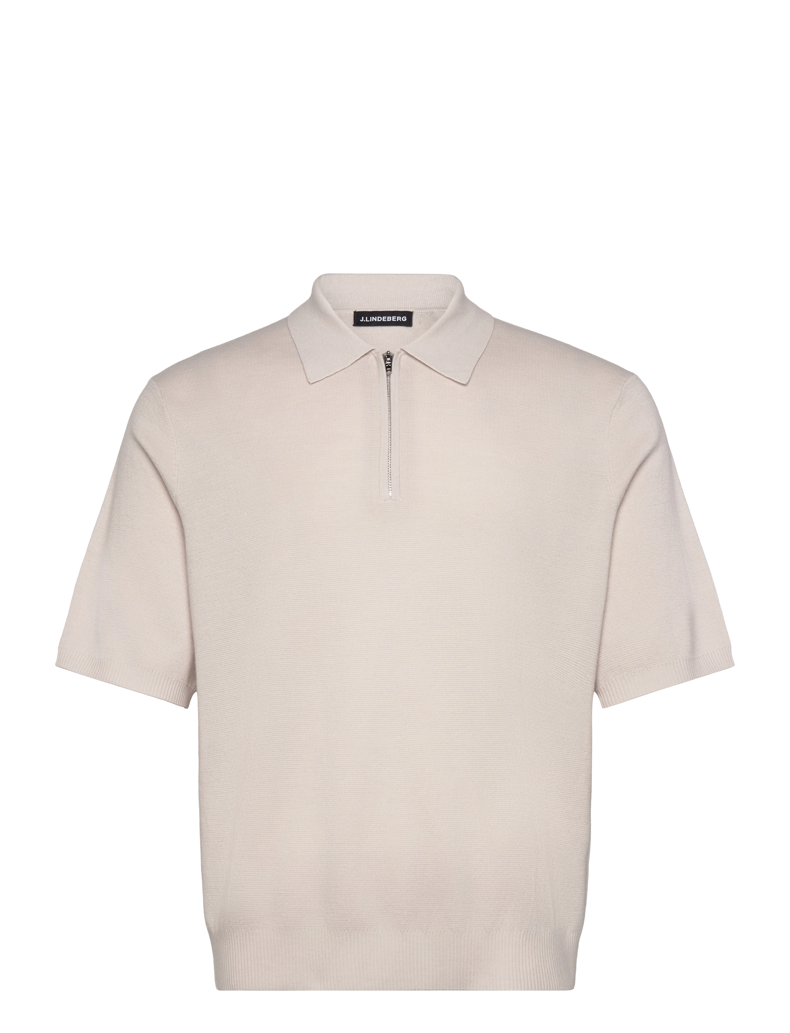 J. Lindeberg - Tyler Quarter Zip Knit Polo - moonbeam - 1