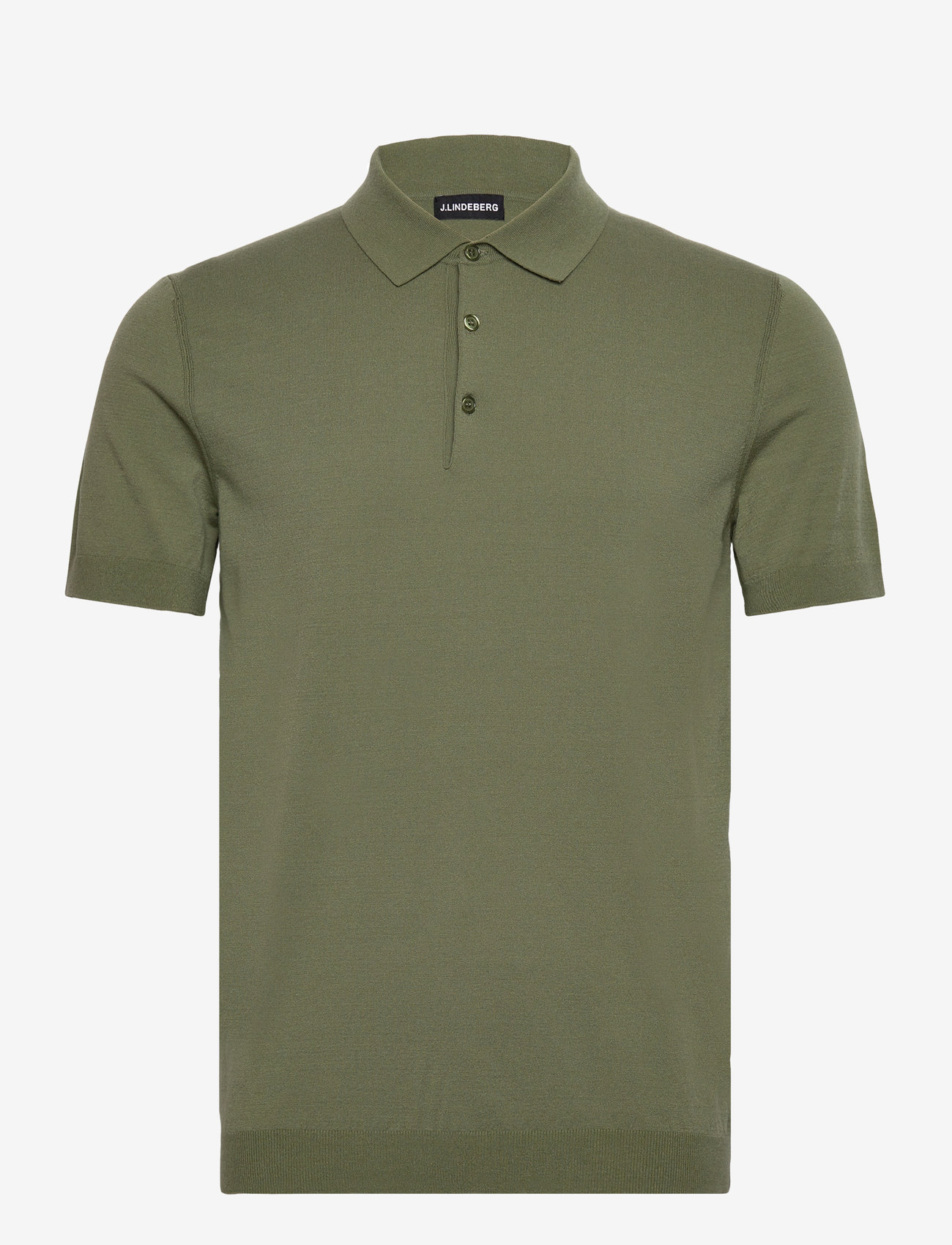 J. Lindeberg - Ridge Knitted Polo - korte mouwen - olivine - 1