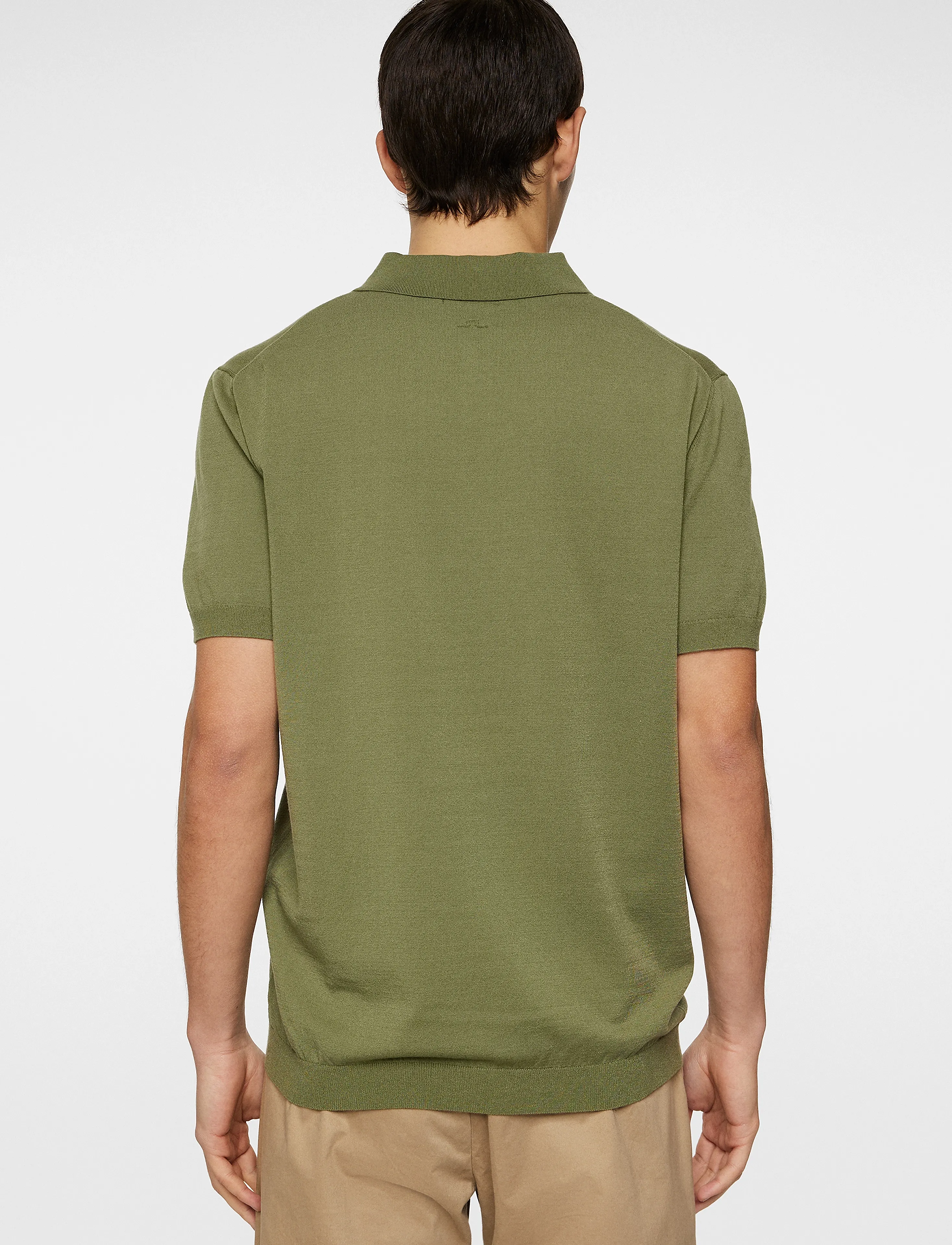 J. Lindeberg - Ridge Knitted Polo - kortærmede poloer - olivine - 3