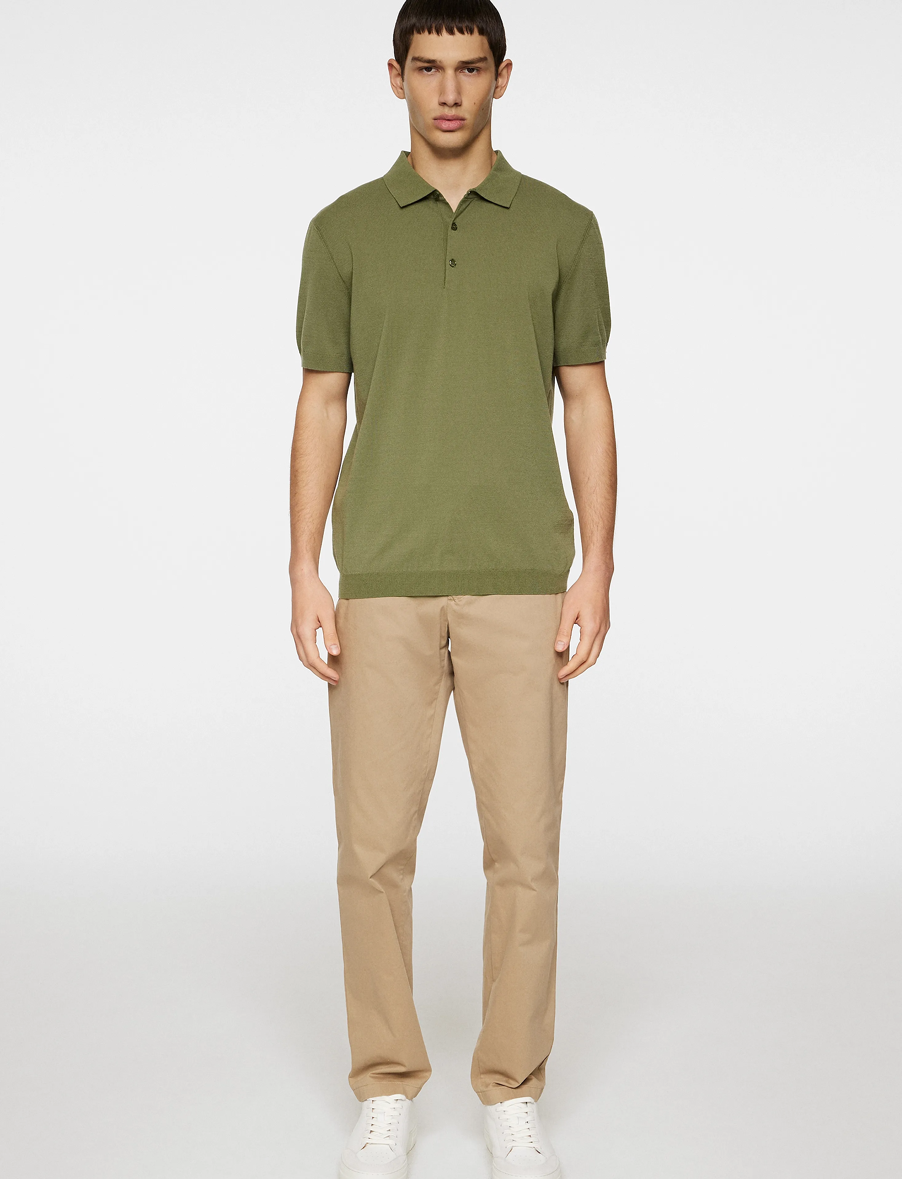 J. Lindeberg - Ridge Knitted Polo - kortærmede poloer - olivine - 4