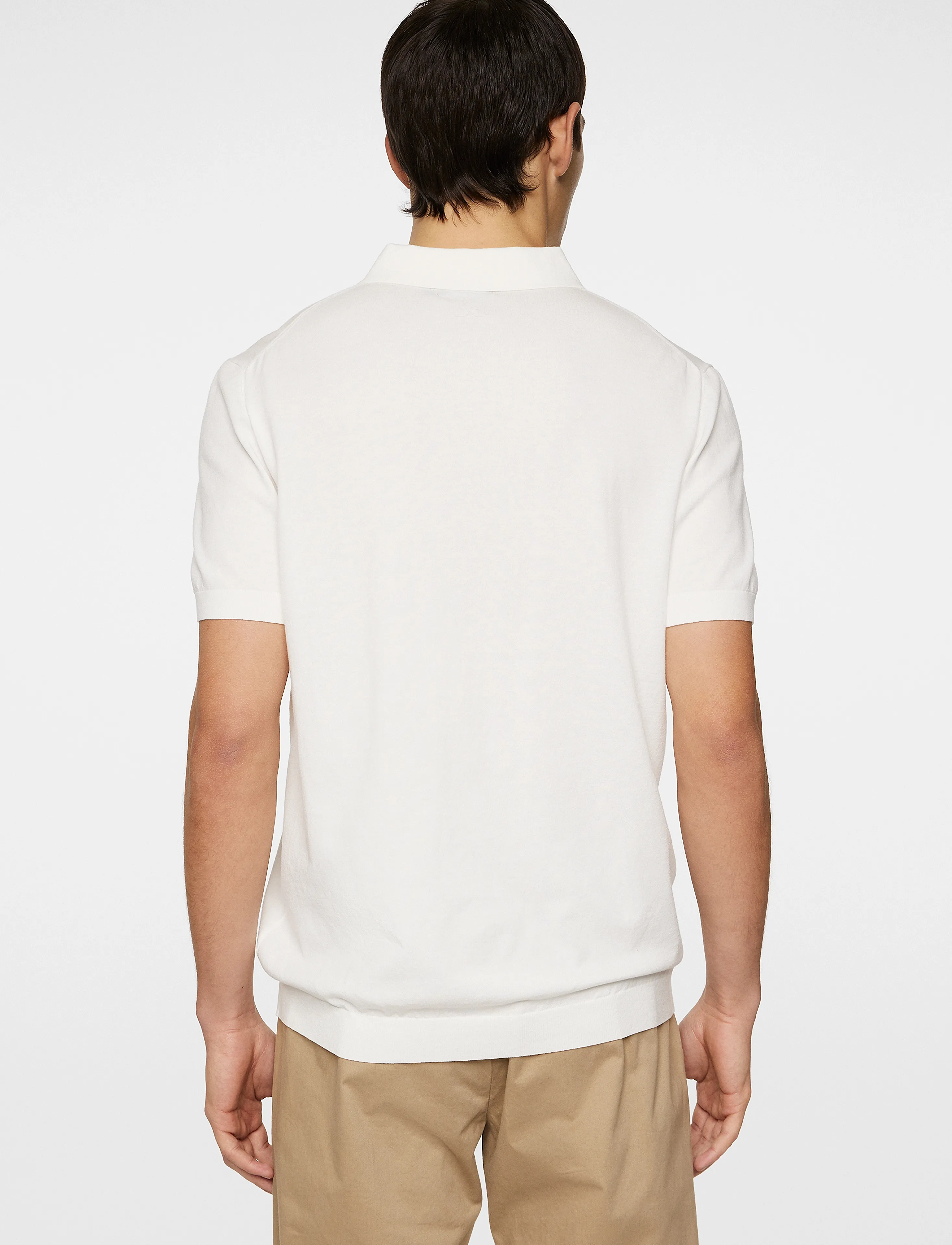 J. Lindeberg - Ridge Knitted Polo - kortärmade pikéer - white - 3