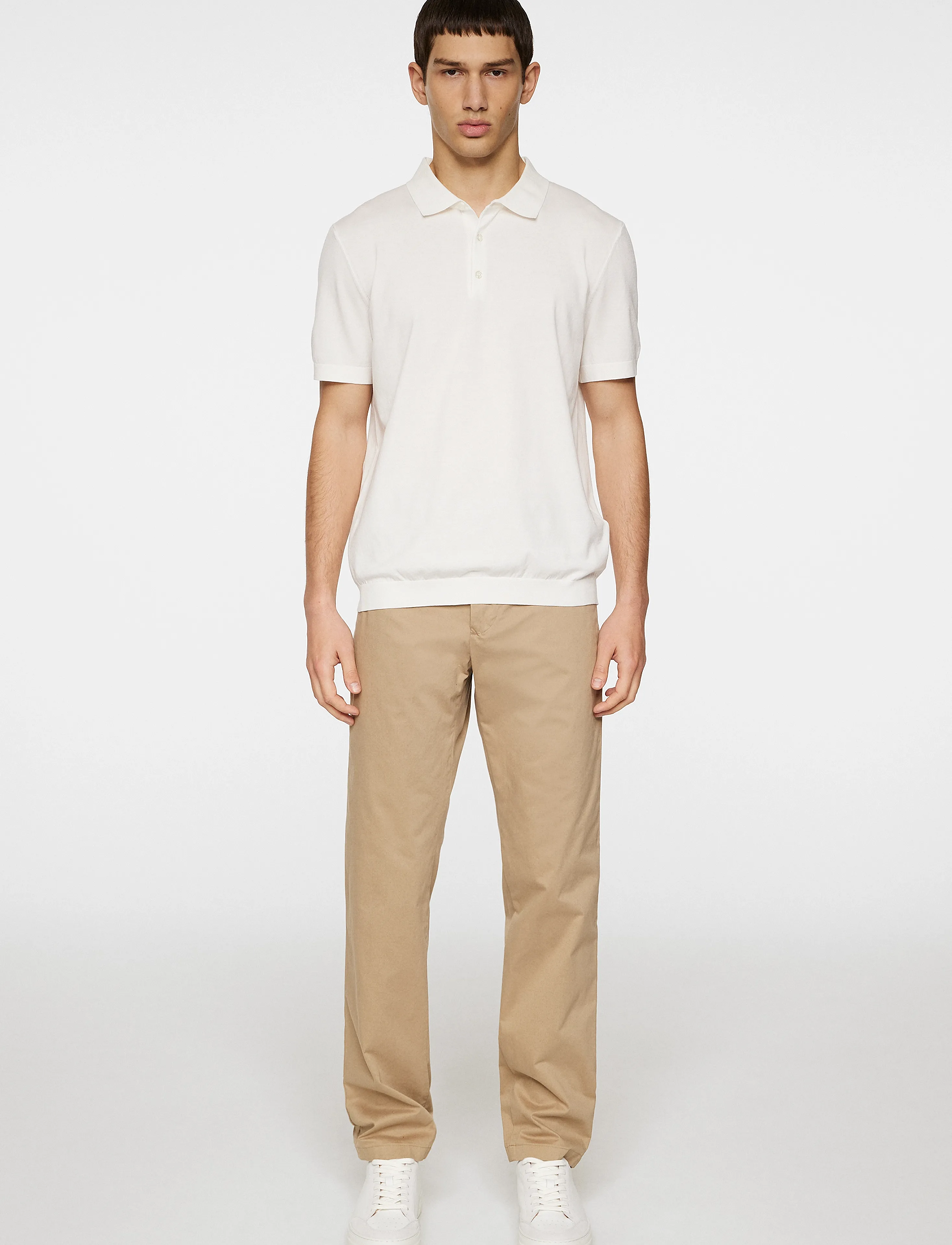 J. Lindeberg - Ridge Knitted Polo - kortärmade pikéer - white - 4