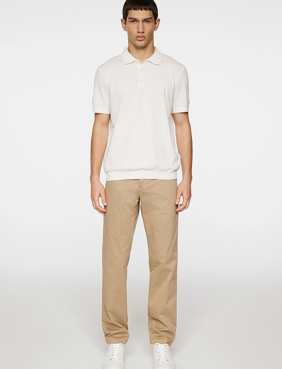 J. Lindeberg - Ridge Knitted Polo - kortärmade pikéer - white - 4