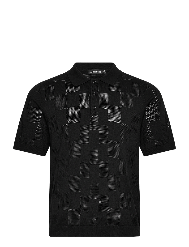 J. Lindeberg - Reymond Stacked Bridge Polo - kurzarmhemden - black - 1