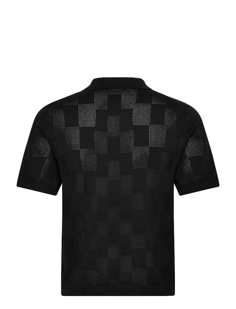 J. Lindeberg - Reymond Stacked Bridge Polo - kurzarmhemden - black - 2