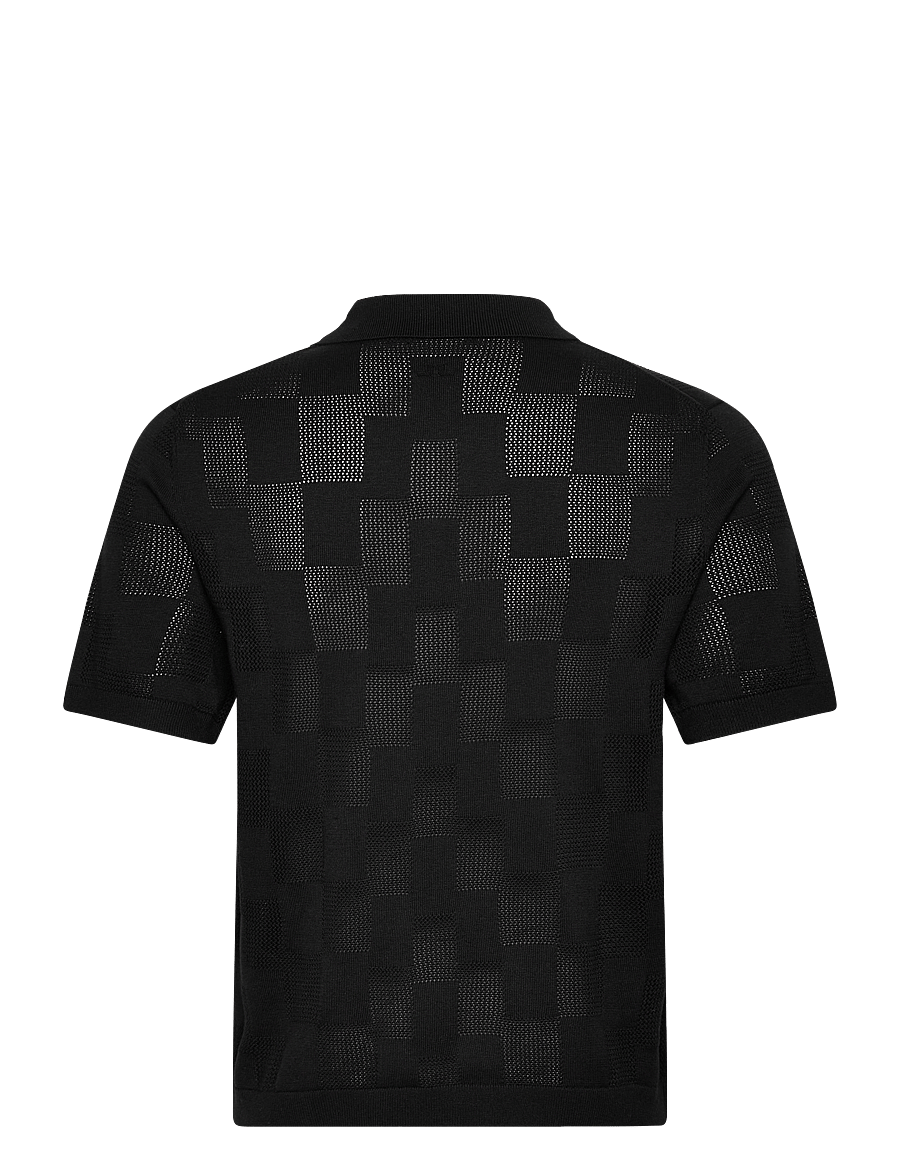 J. Lindeberg - Reymond Stacked Bridge Polo - kurzarmhemden - black - 2