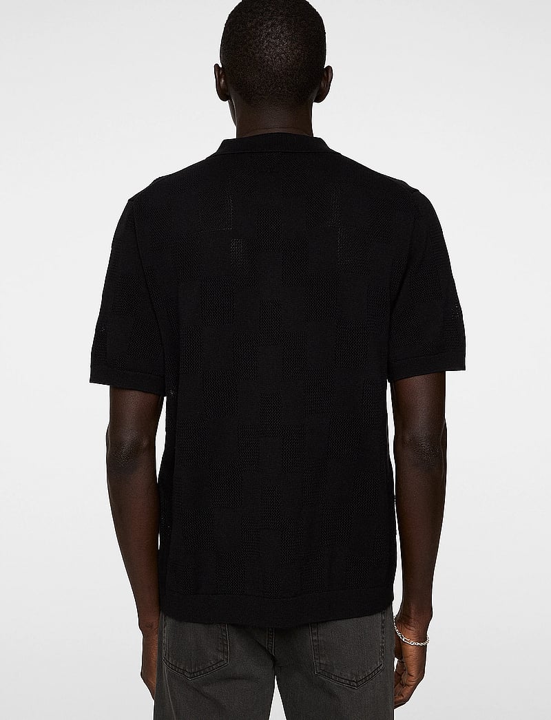 J. Lindeberg - Reymond Stacked Bridge Polo - kurzarmhemden - black - 3