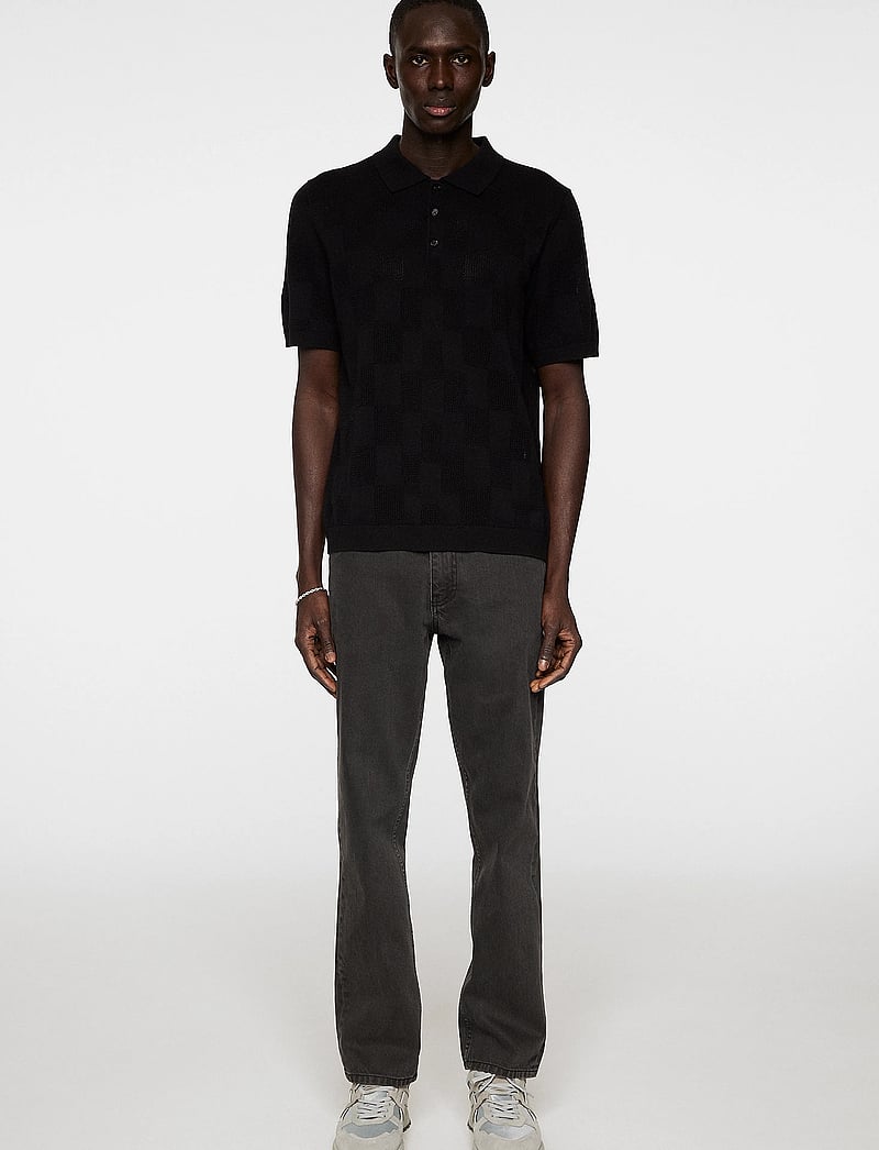 J. Lindeberg - Reymond Stacked Bridge Polo - kurzarmhemden - black - 4