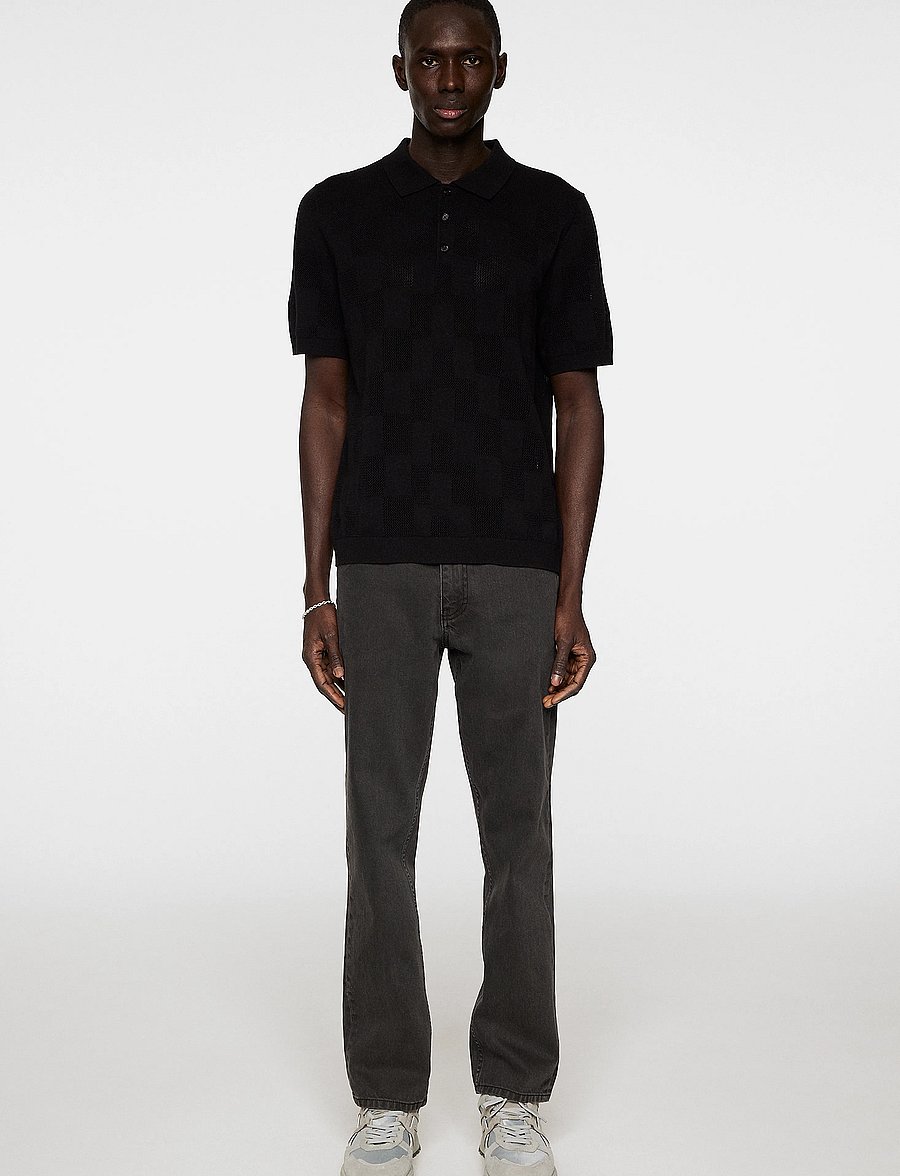 J. Lindeberg - Reymond Stacked Bridge Polo - kurzarmhemden - black - 4