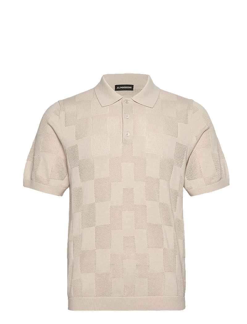 J. Lindeberg - Reymond Stacked Bridge Polo - kurzarmhemden - moonbeam - 1