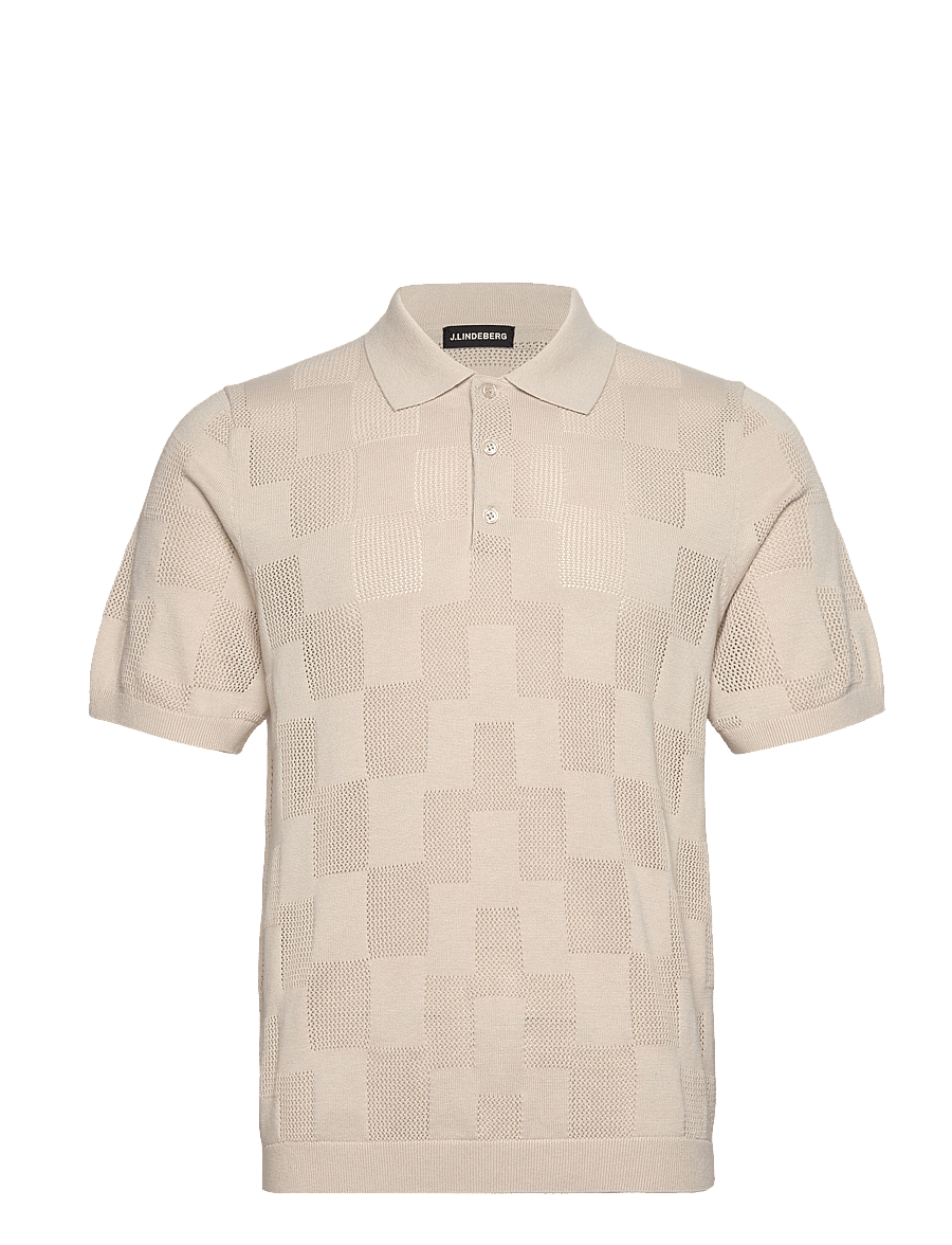 J. Lindeberg - Reymond Stacked Bridge Polo - kurzarmhemden - moonbeam - 1