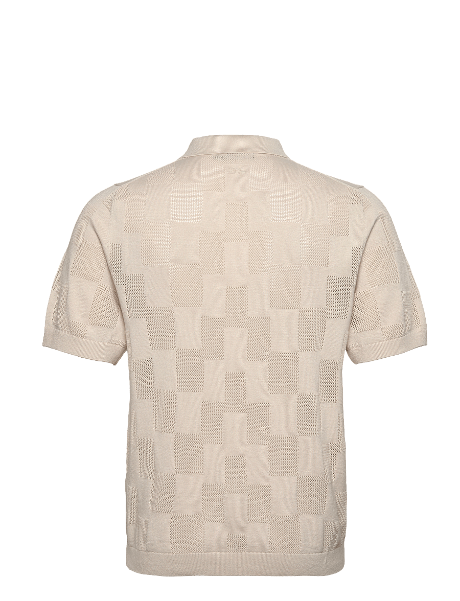 J. Lindeberg - Reymond Stacked Bridge Polo - kurzarmhemden - moonbeam - 2