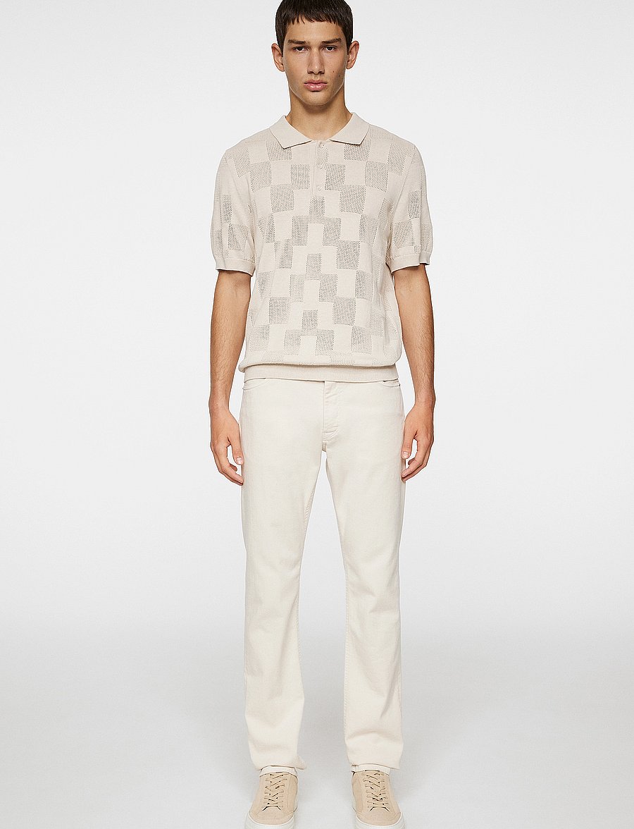 J. Lindeberg - Reymond Stacked Bridge Polo - kurzarmhemden - moonbeam - 4