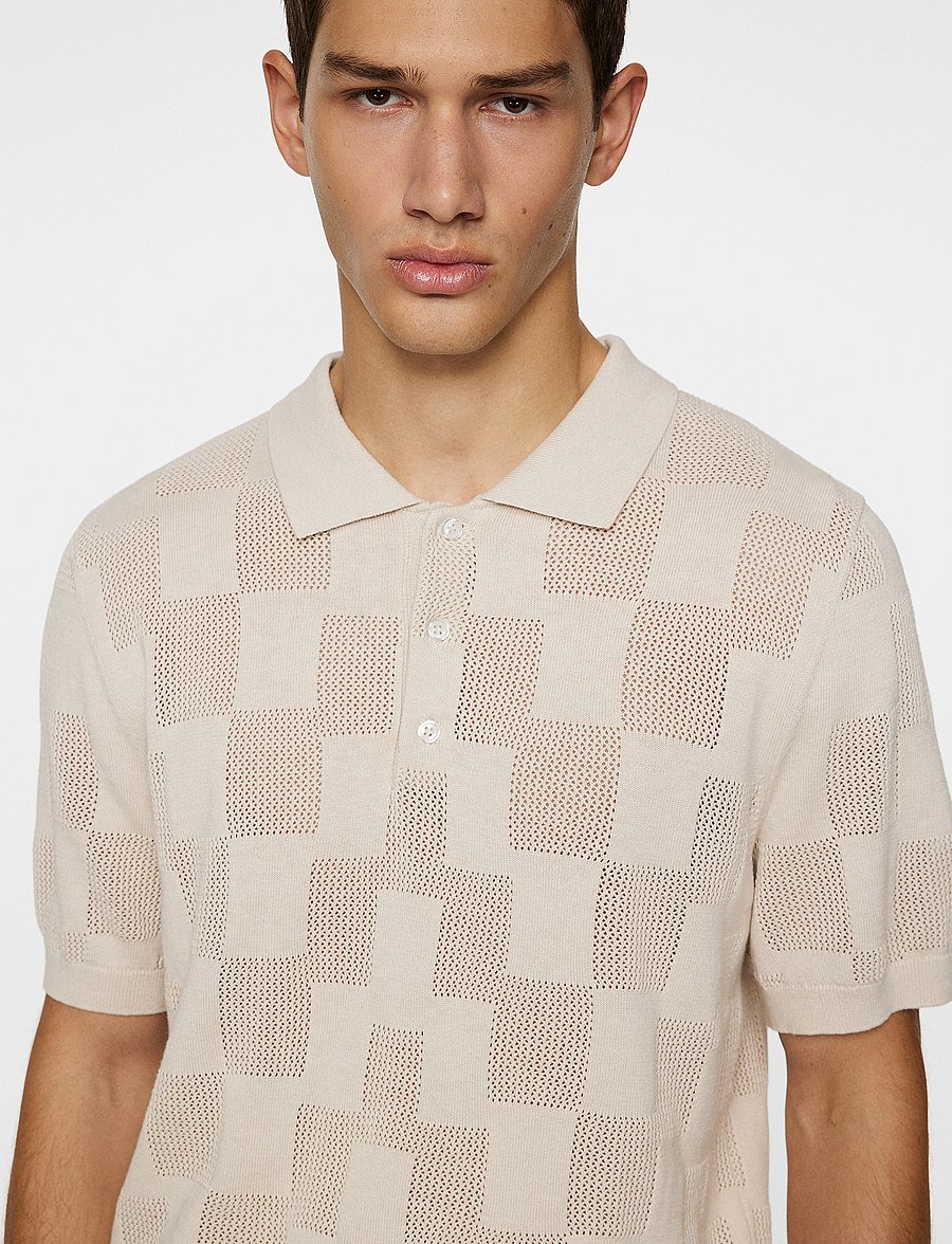 J. Lindeberg - Reymond Stacked Bridge Polo - kurzarmhemden - moonbeam - 5