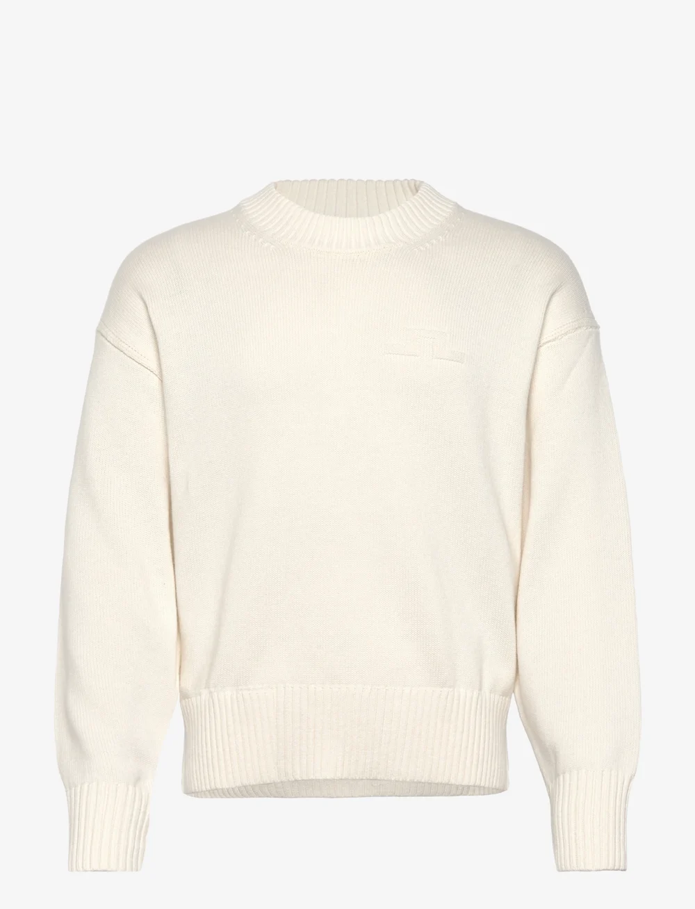 J. Lindeberg - Eddy Cotton Wool Crew Neck - shoppa efter tillfälle - white - 1