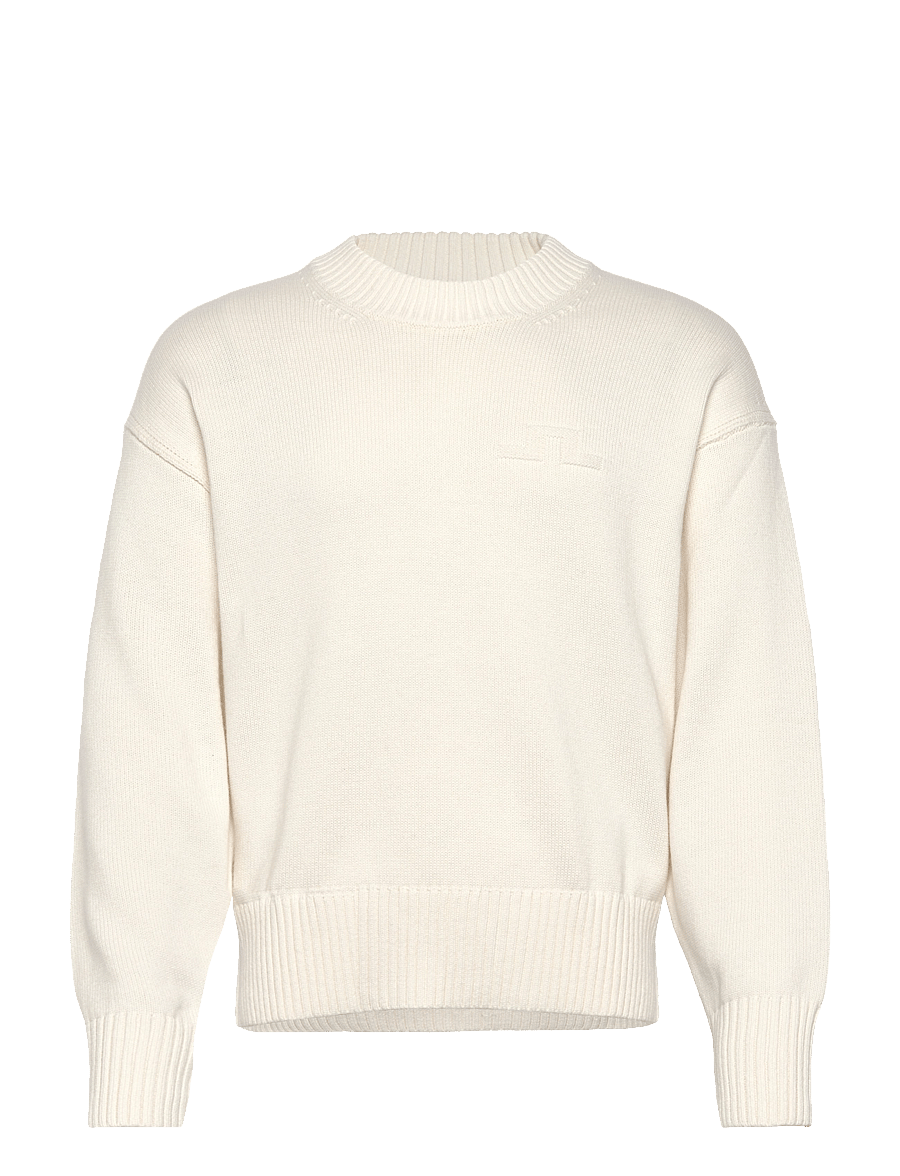 J. Lindeberg - Eddy Cotton Wool Crew Neck - urlaubsfavoriten - white - 1