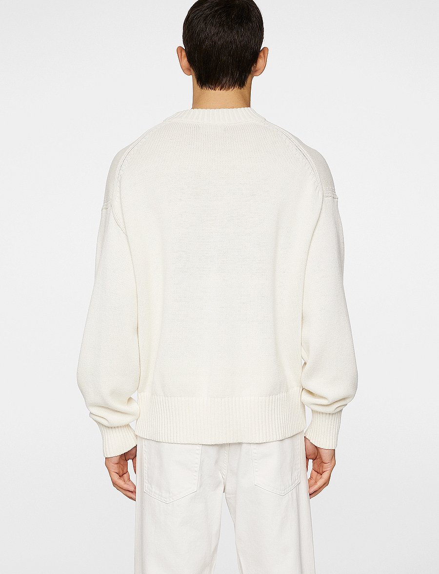 J. Lindeberg - Eddy Cotton Wool Crew Neck - urlaubsfavoriten - white - 3