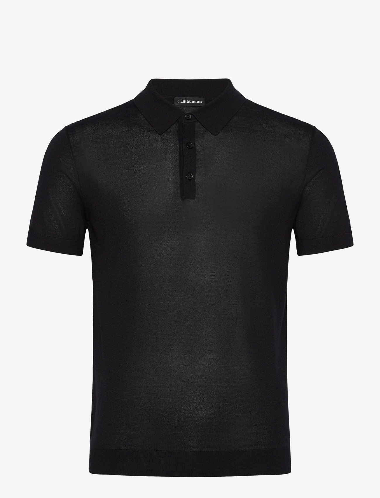 J. Lindeberg - Ridge Lyocell Silk Polo - gestrickte polohemden - black - 1