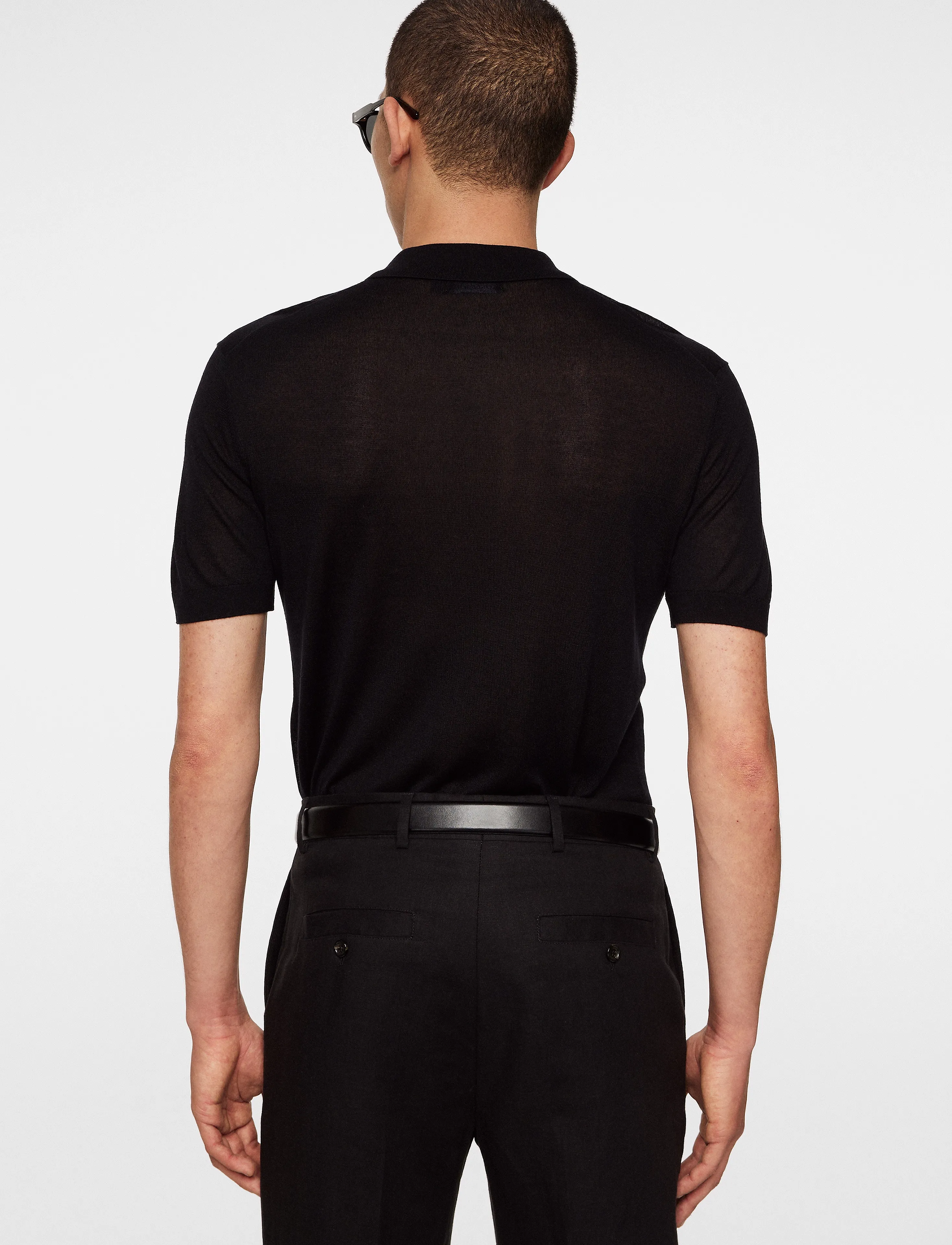 J. Lindeberg - Ridge Lyocell Silk Polo - feriefavoritter - black - 3