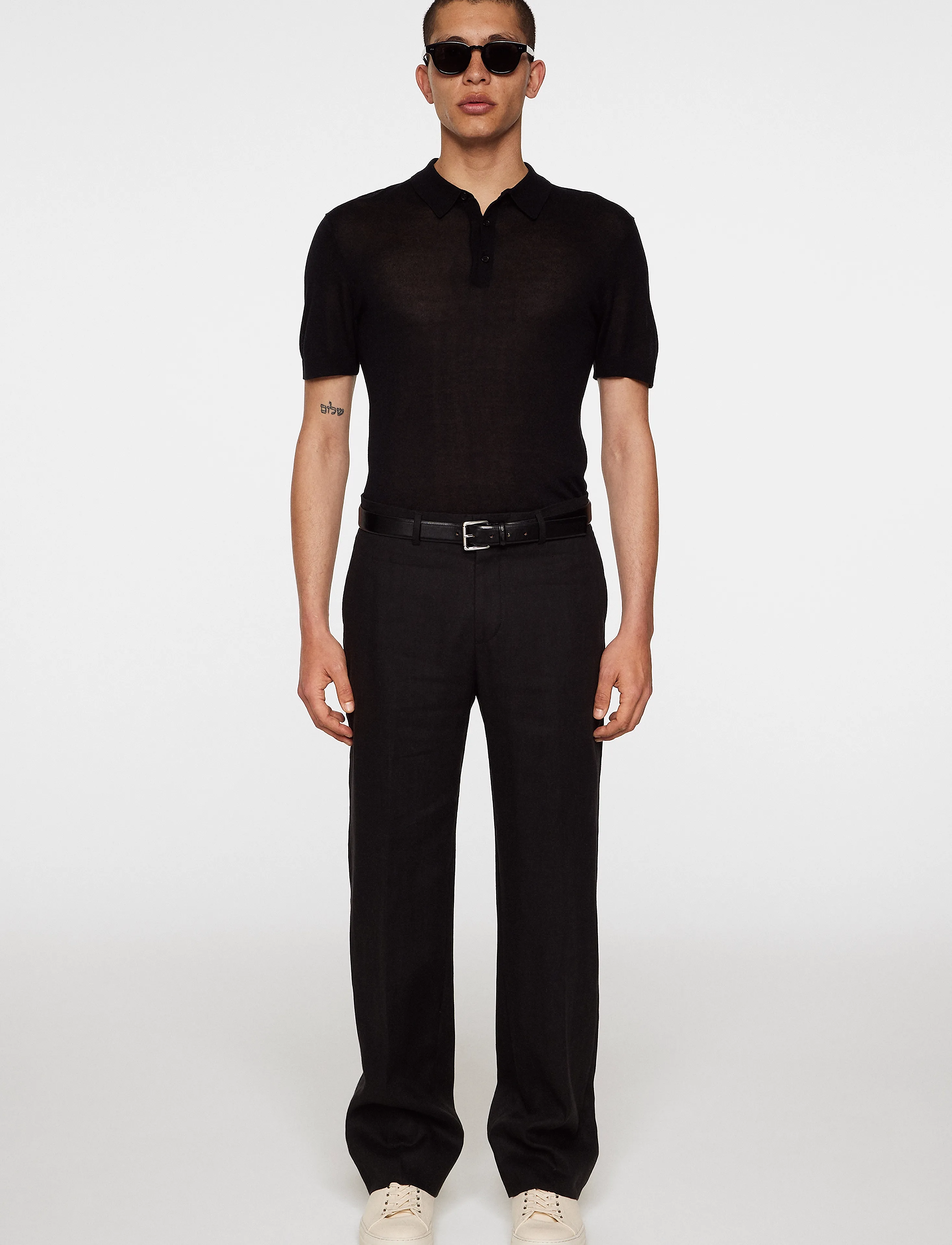 J. Lindeberg - Ridge Lyocell Silk Polo - feriefavoritter - black - 4