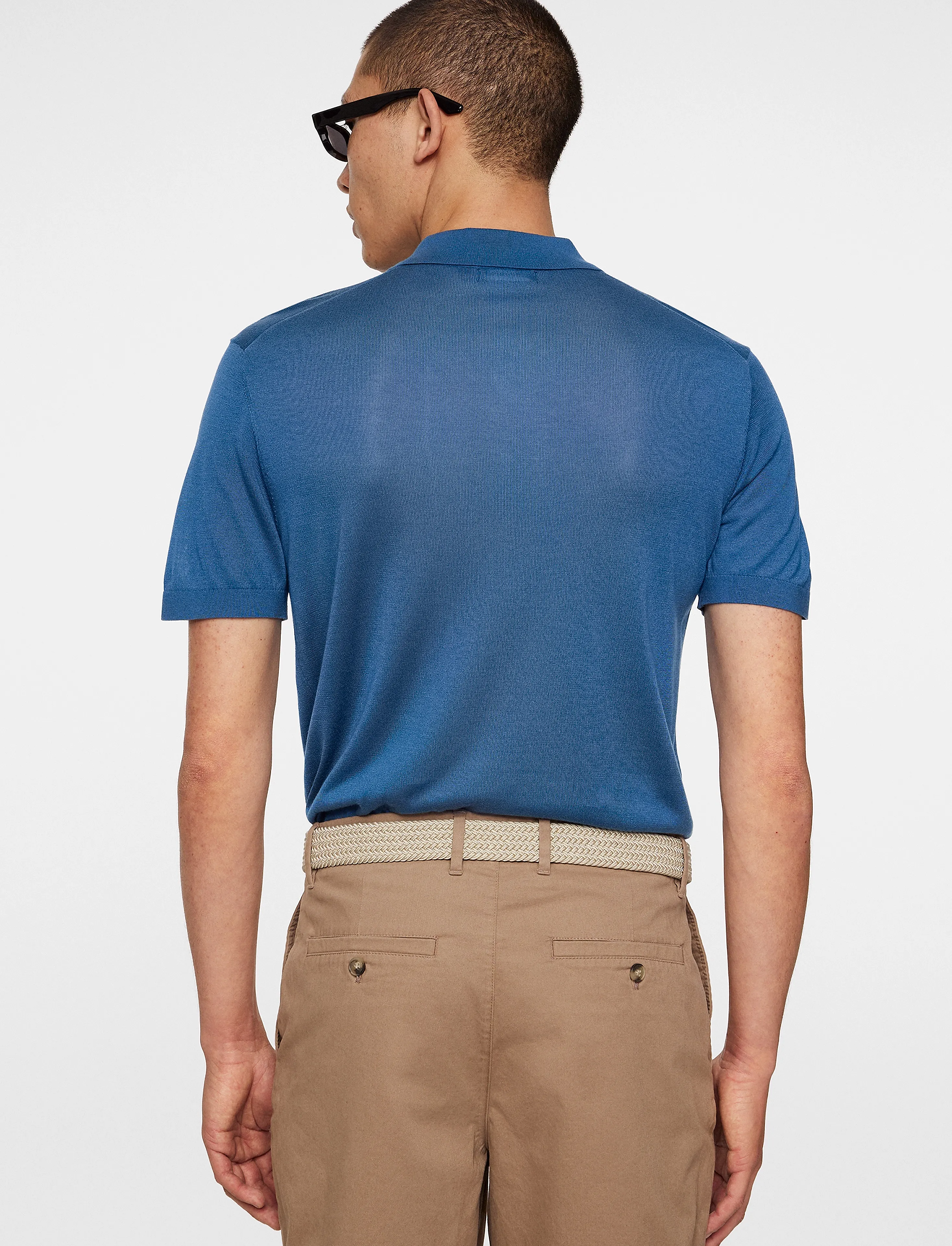 J. Lindeberg - Ridge Lyocell Silk Polo - gestrickte polohemden - dark blue - 3