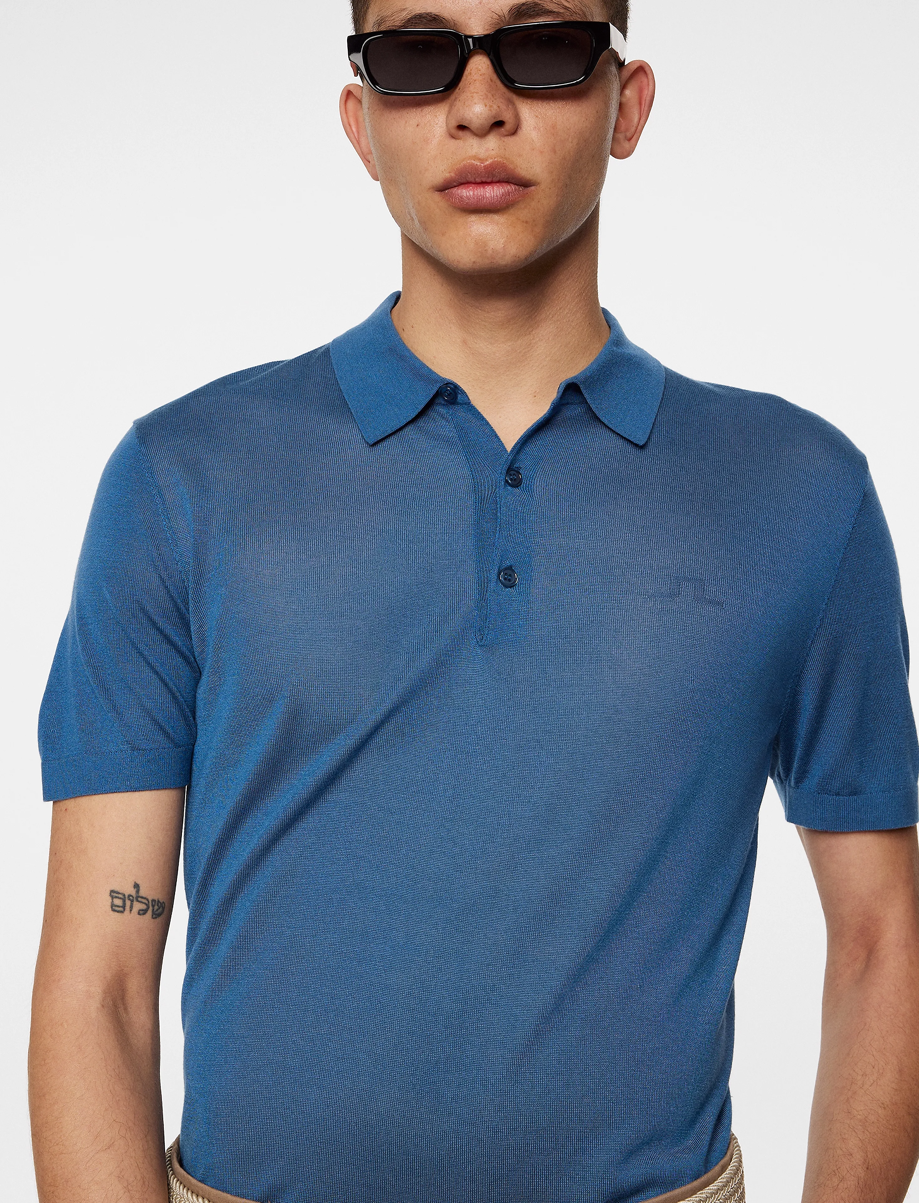 J. Lindeberg - Ridge Lyocell Silk Polo - gestrickte polohemden - dark blue - 5
