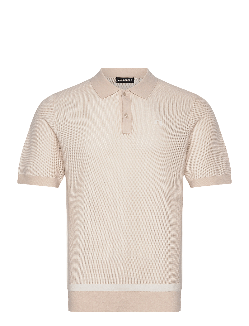 J. Lindeberg - Reymond Structure Knit Polo - polos en tricot - moonbeam - 1