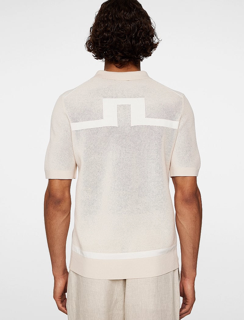 J. Lindeberg - Reymond Structure Knit Polo - polos en tricot - moonbeam - 3