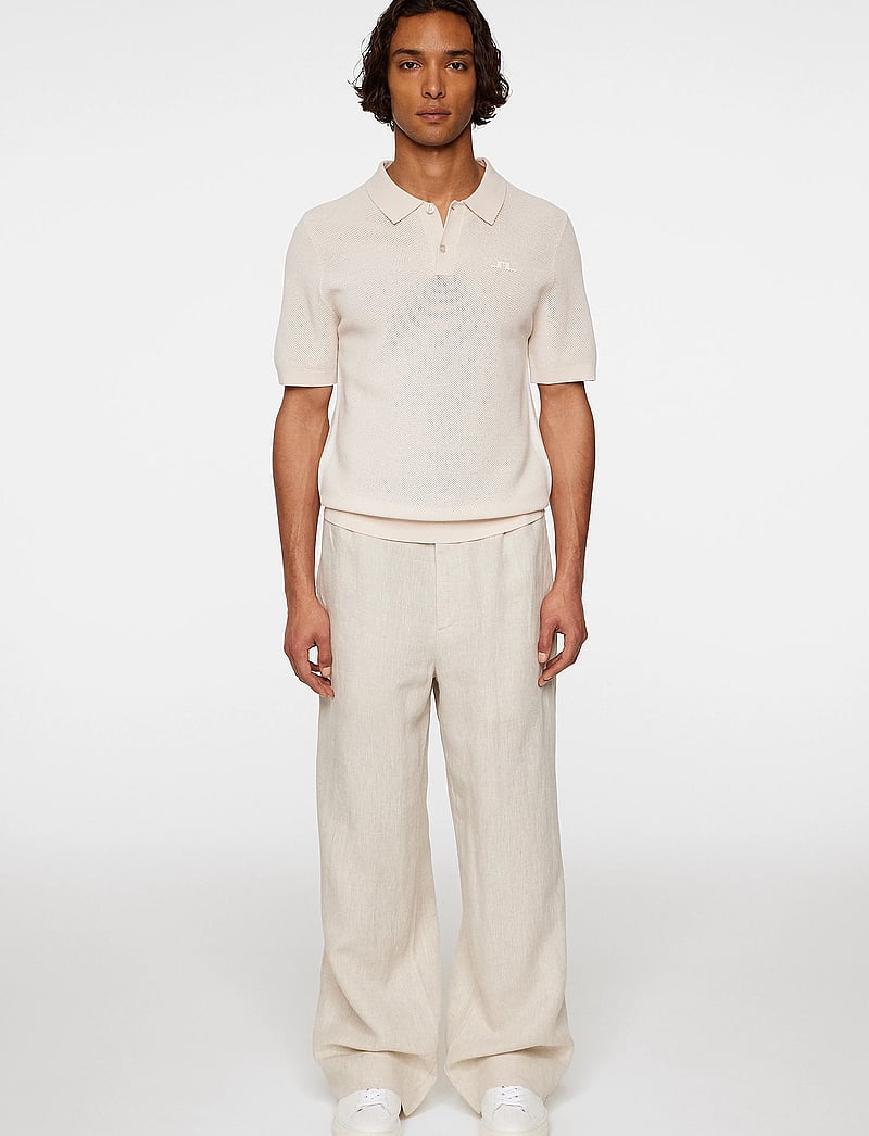 J. Lindeberg - Reymond Structure Knit Polo - polos en tricot - moonbeam - 4