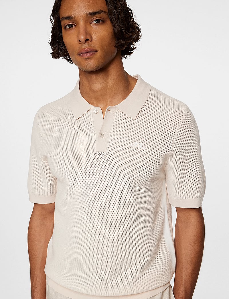 J. Lindeberg - Reymond Structure Knit Polo - polos en tricot - moonbeam - 5